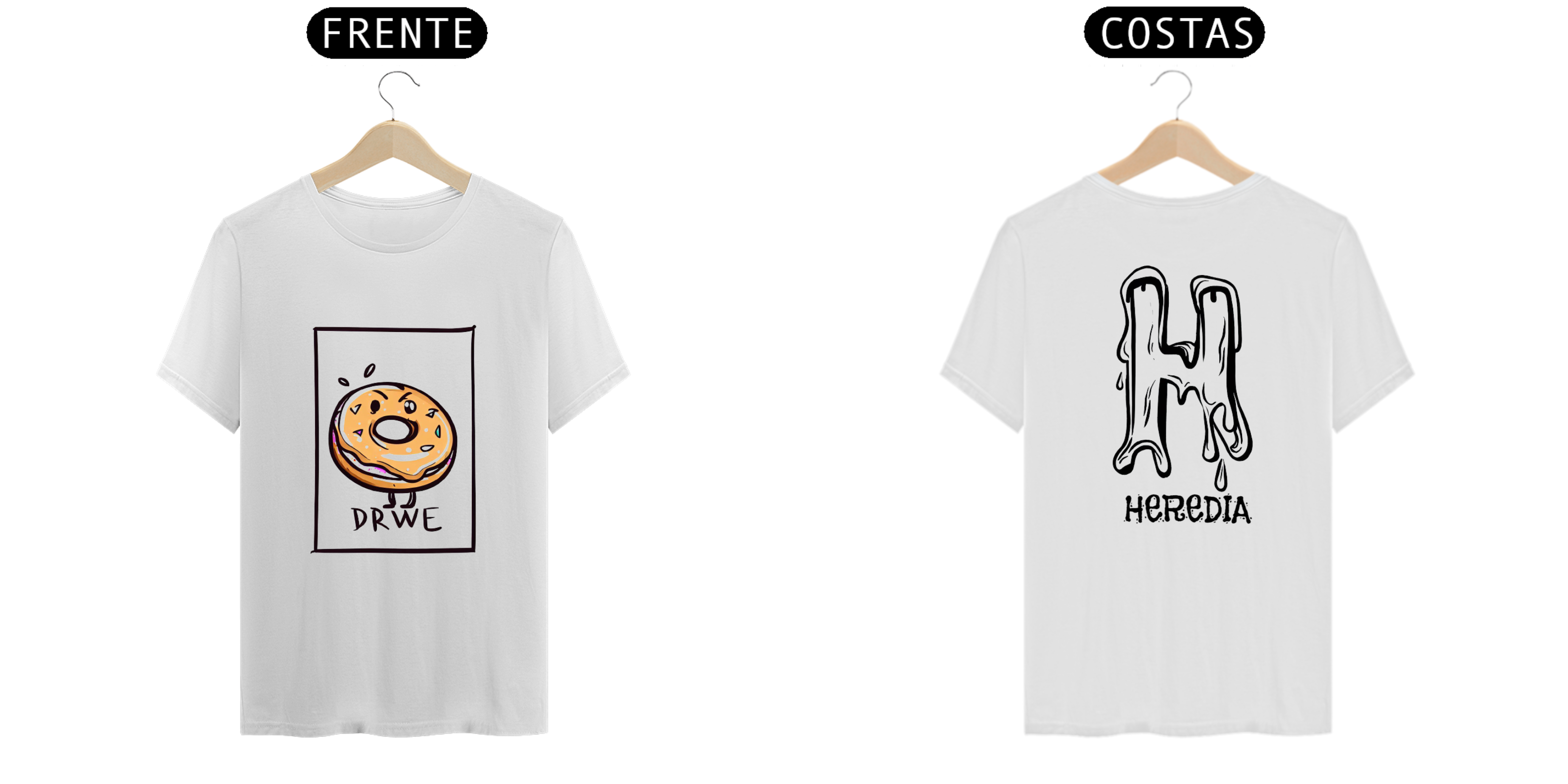 camisa com estampa de rosquinha