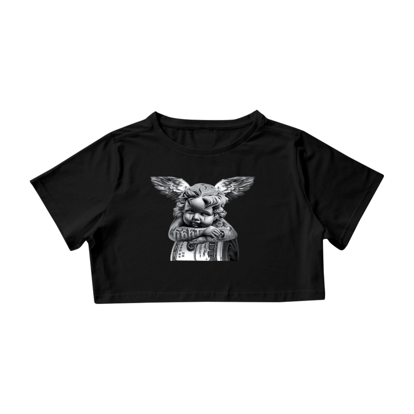 Nome do produto  cropped básica estampada