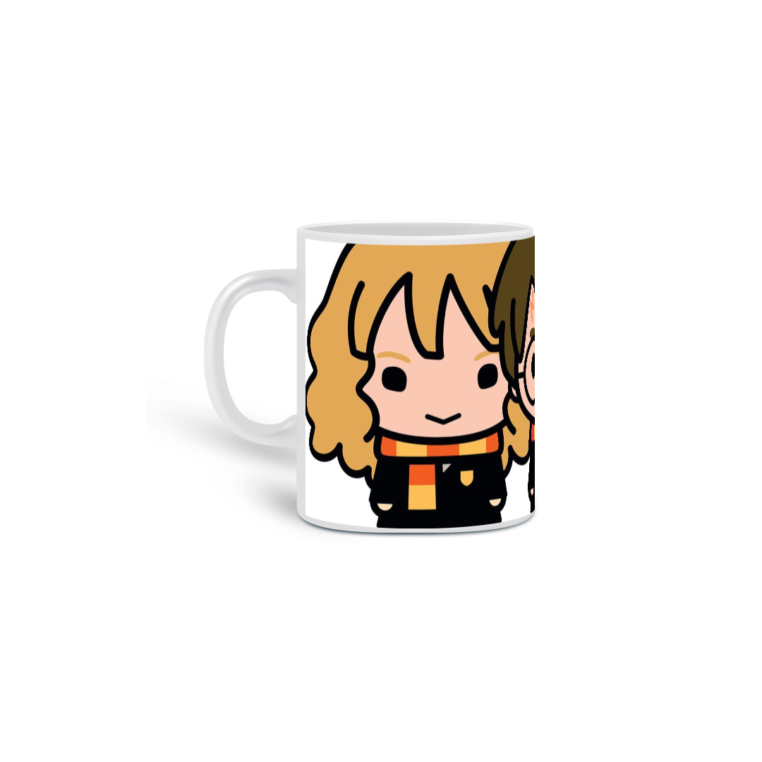 CANECA HERMIONE, HARRY E RONY