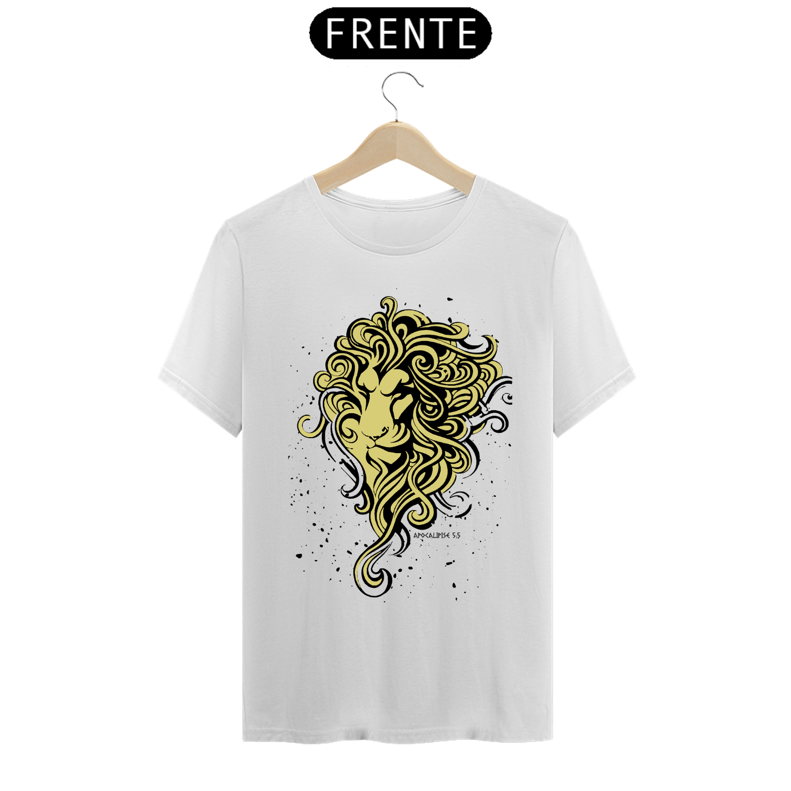 Camiseta masculina básica - Leão Ap. 5:5