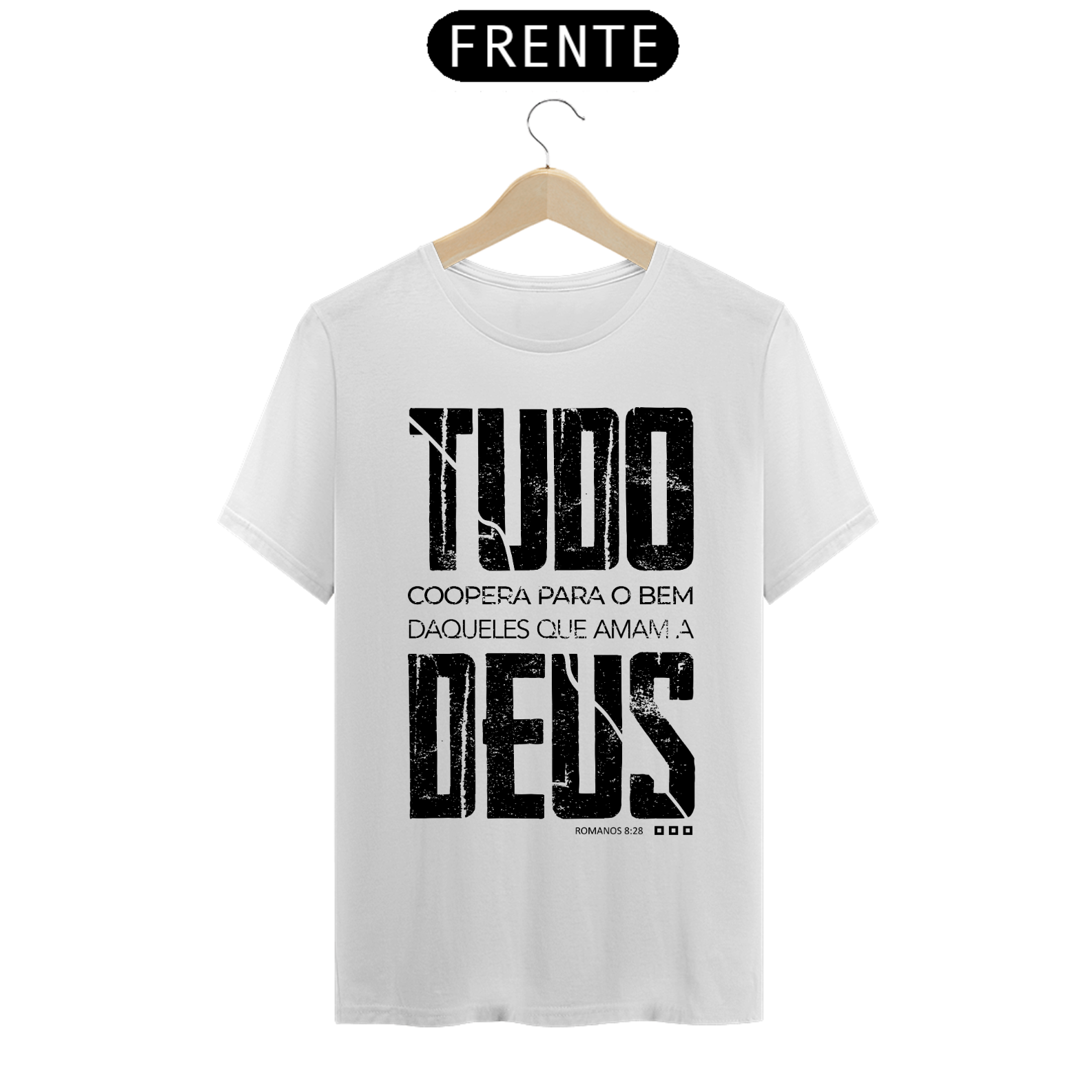 Camiseta masculina básica - Tudo coopera para o bem - arte preta