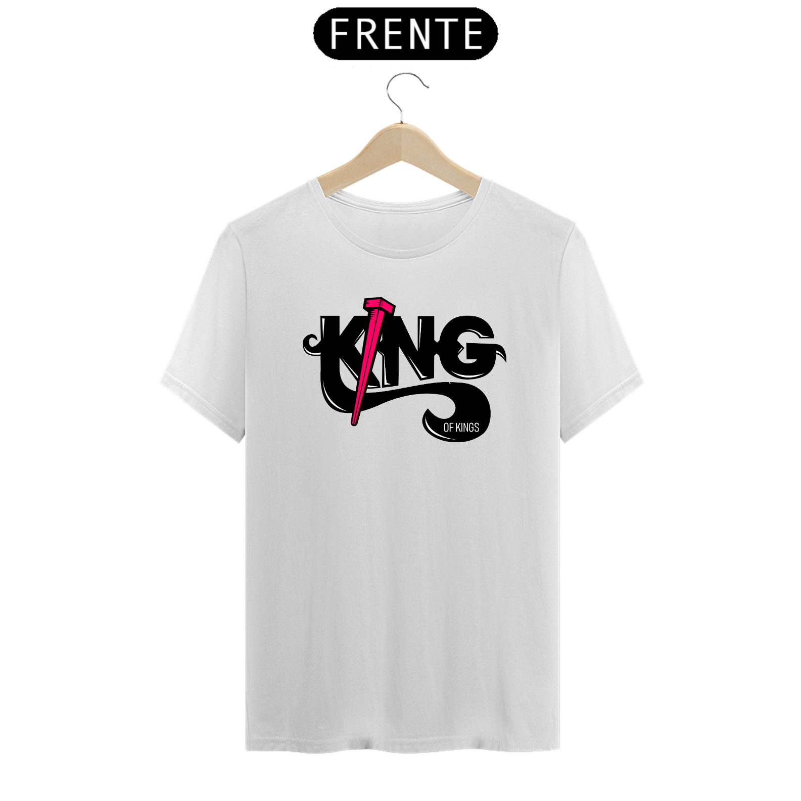Camiseta masculina básica - King - arte preta