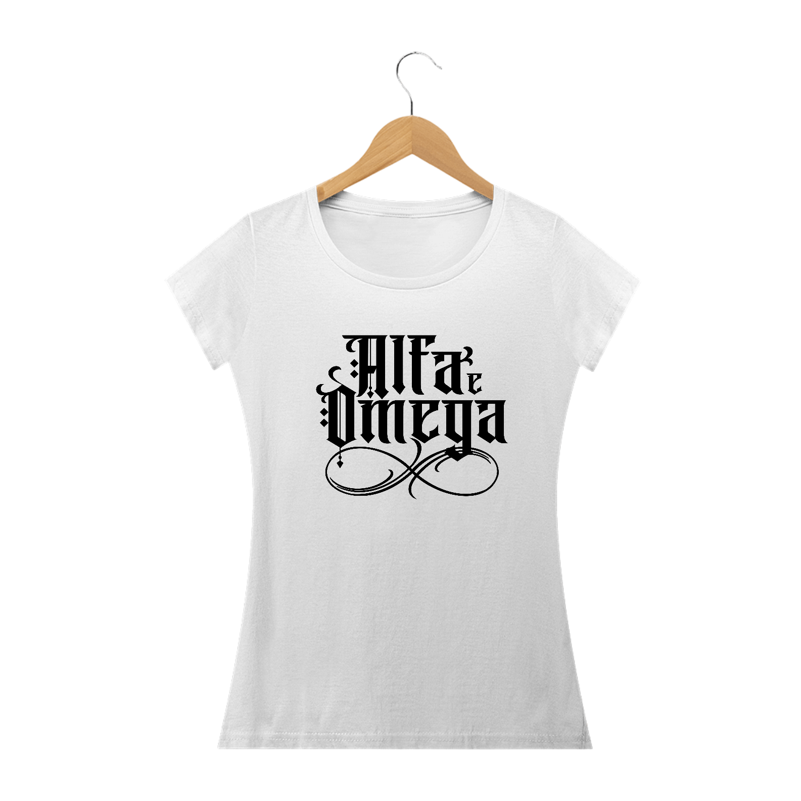 Camiseta feminina básica - Alfa e omega