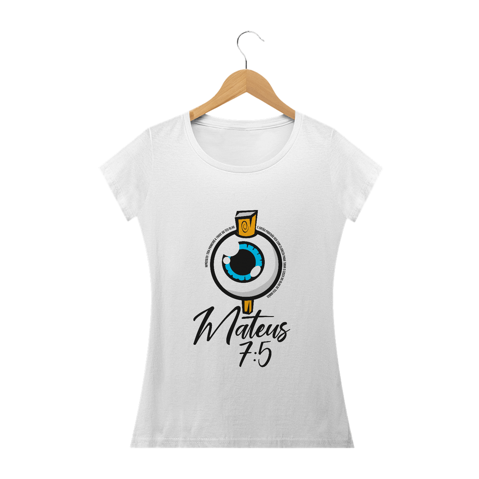 Camiseta feminina básica - Mateus 7:5