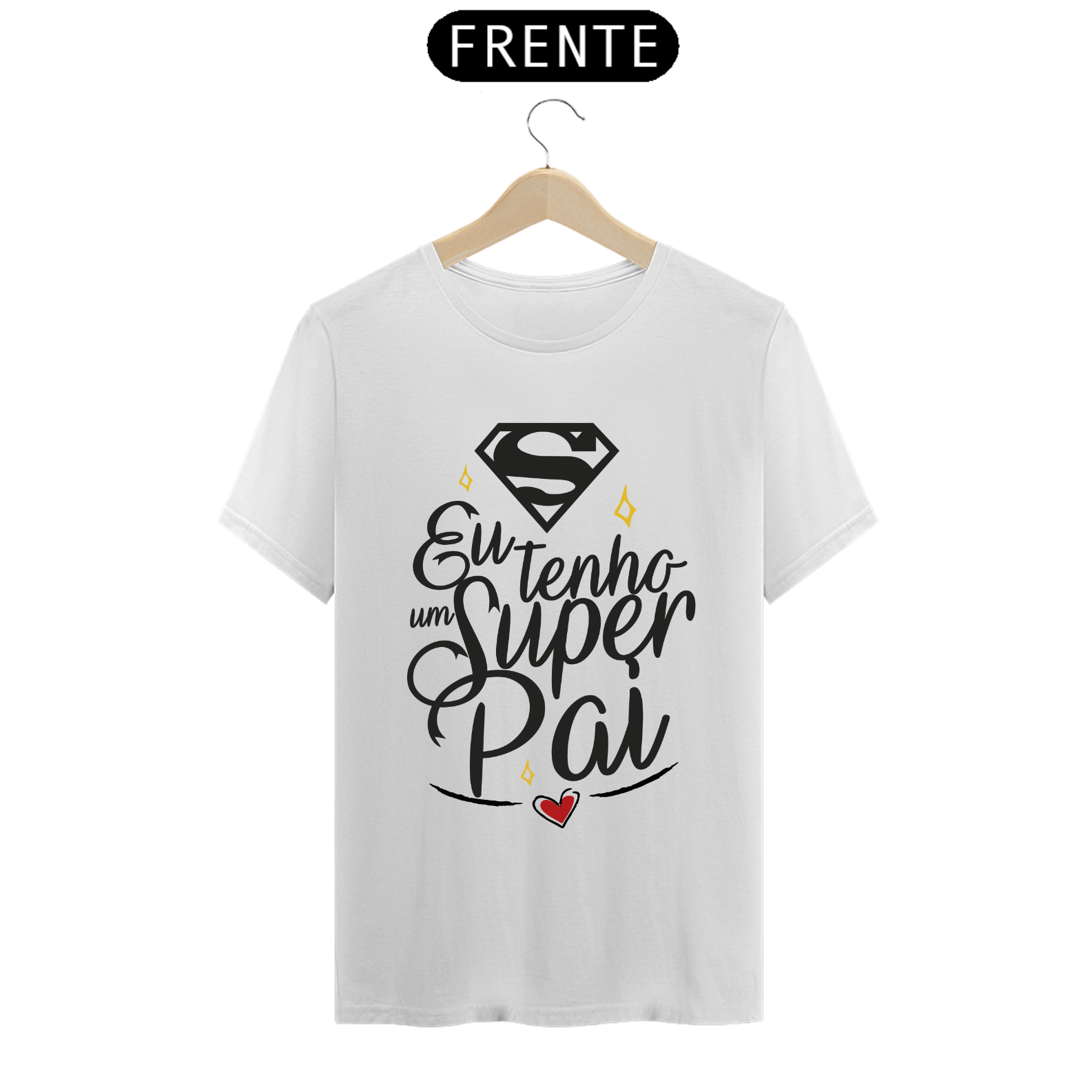 Nome do produto: Camiseta masculina básica - dia dos pais - Eu tenho um super pai 