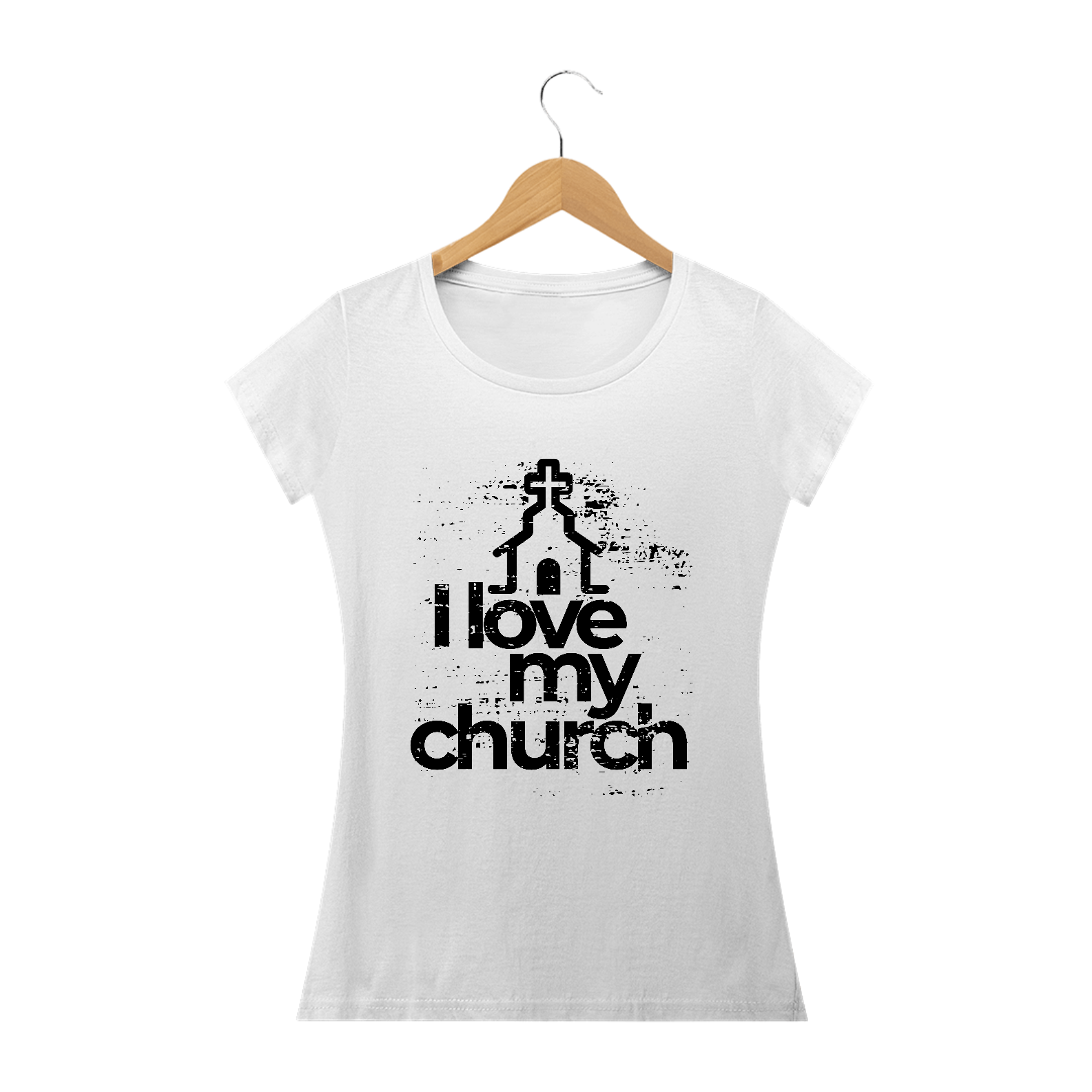 Camiseta feminina básica - i love my church