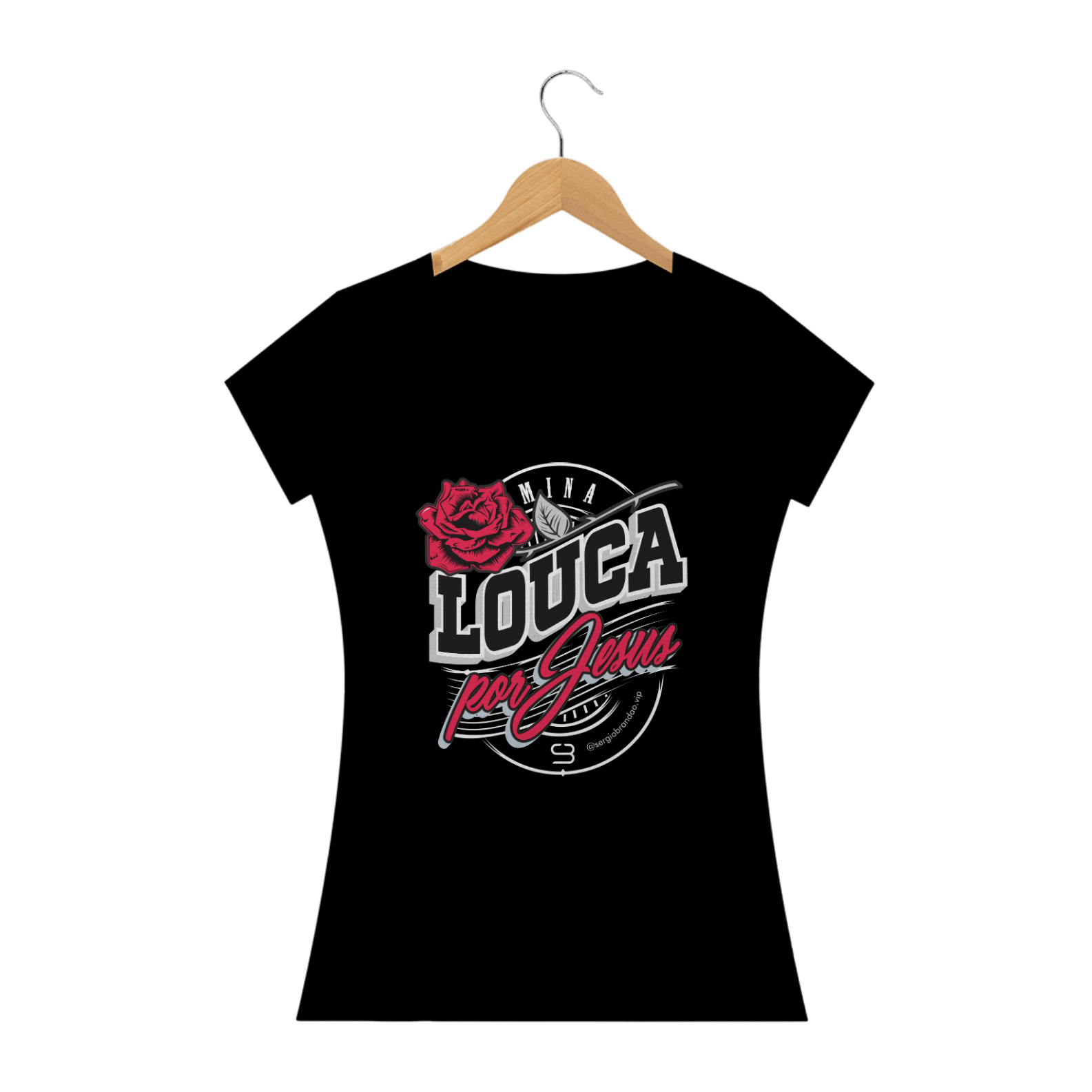 Camiseta Babylook básica - mina louca por Jesus