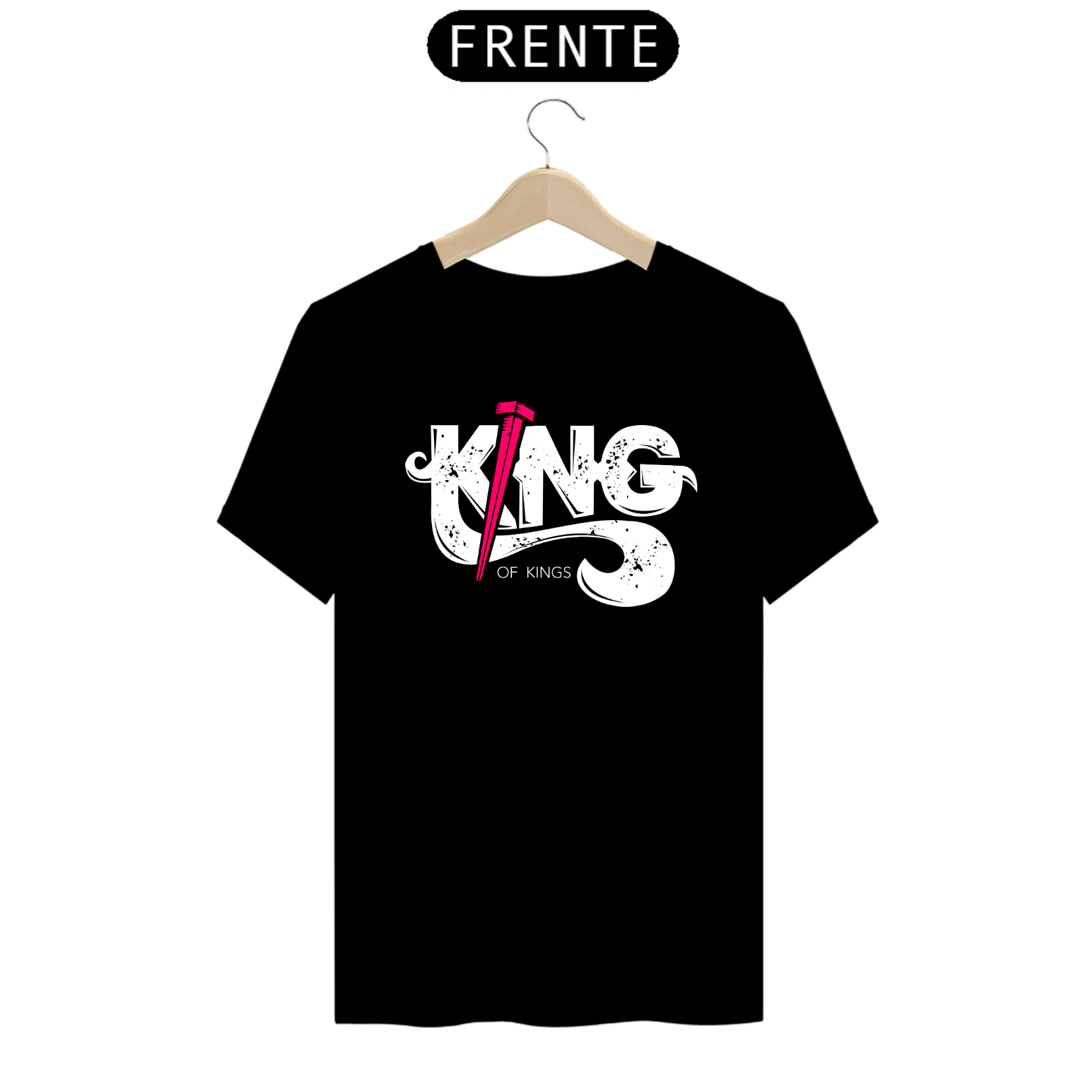 Camiseta masculina básica - King - arte branca