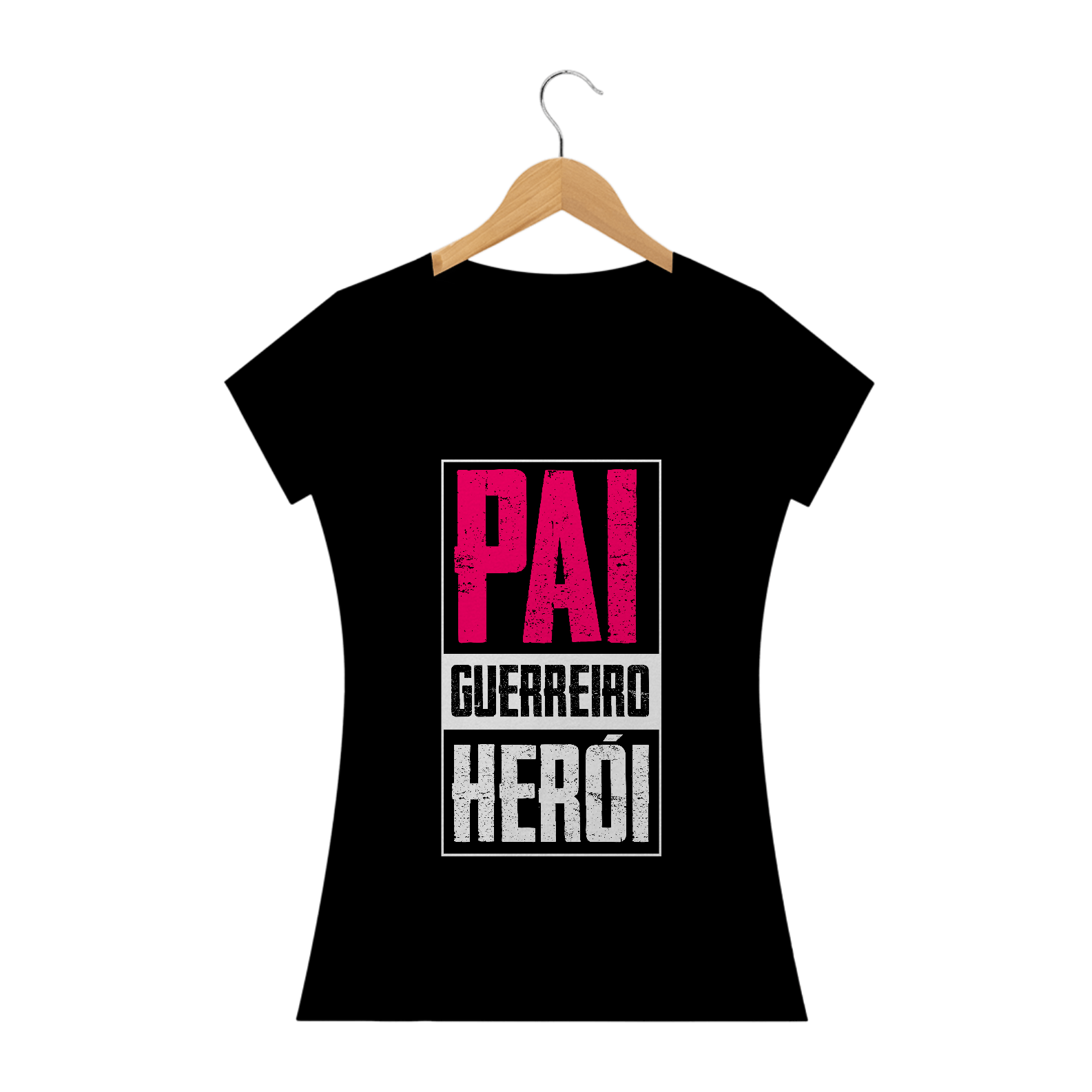 Camiseta feminina básica - Pai guerreiro amigo herói