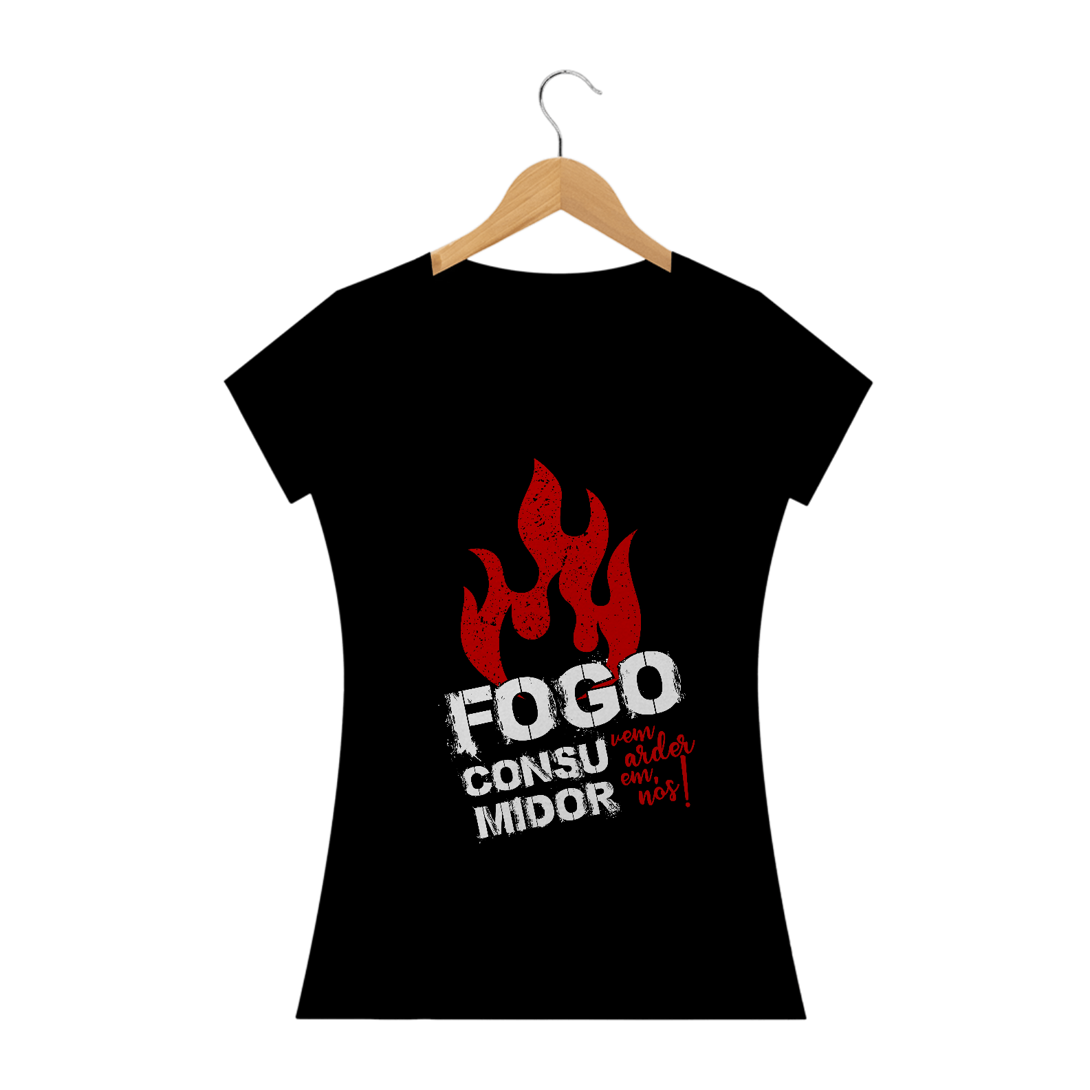 Camiseta feminina básica - Fogo consumidor 