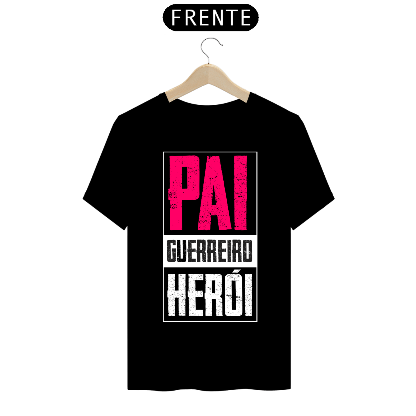 Camiseta masculina básica - dia dos pais - Pai-guerreiro-herói
