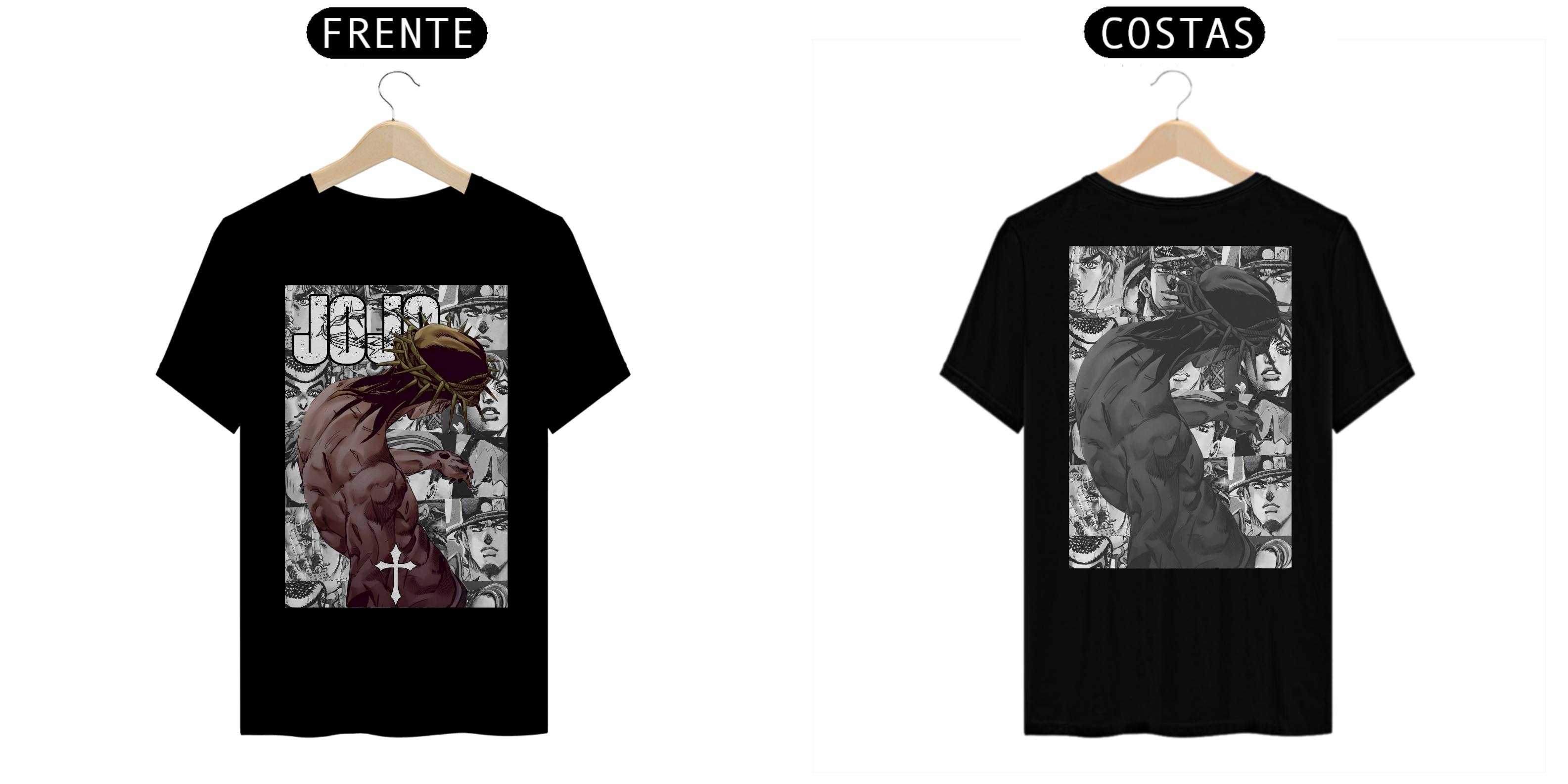 Nome do produto  Anime JoJo Camisa Santo