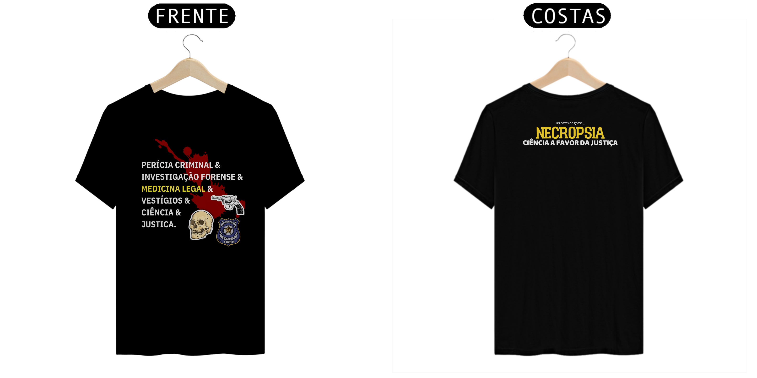 CAMISETA PERÍCIA CRIMINAL - MEDICINA LEGAL