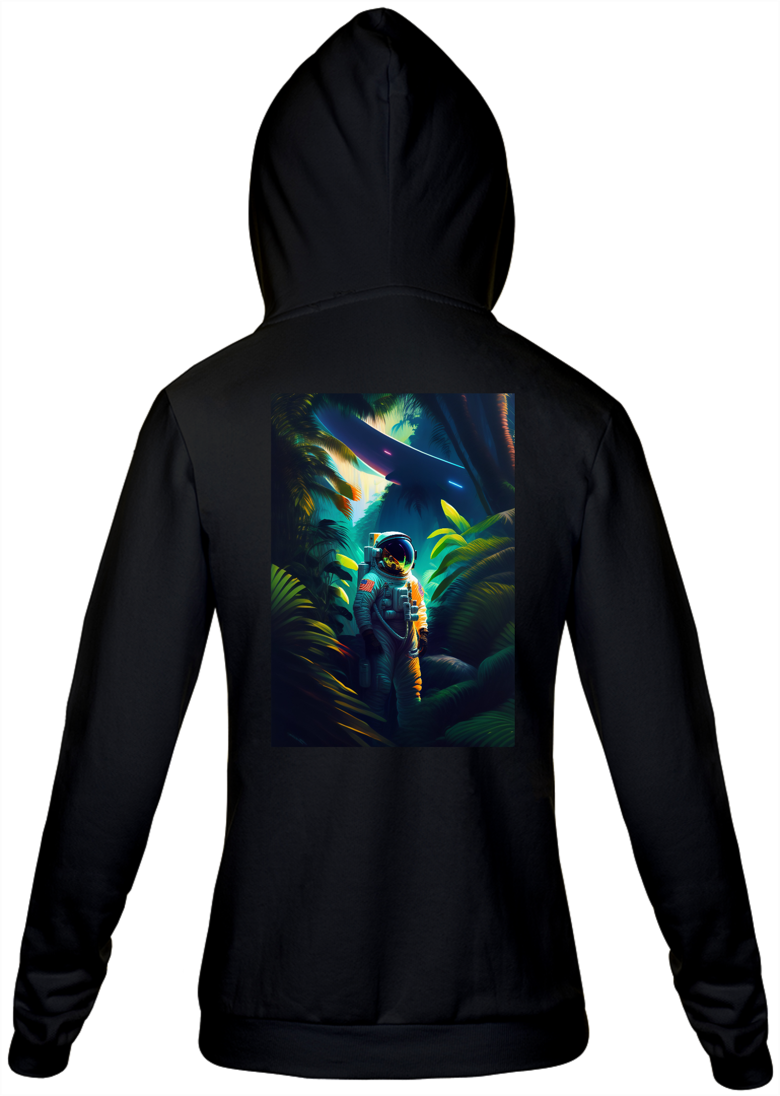 Nome do produto  Moletom com Zíper Astronauta Floresta