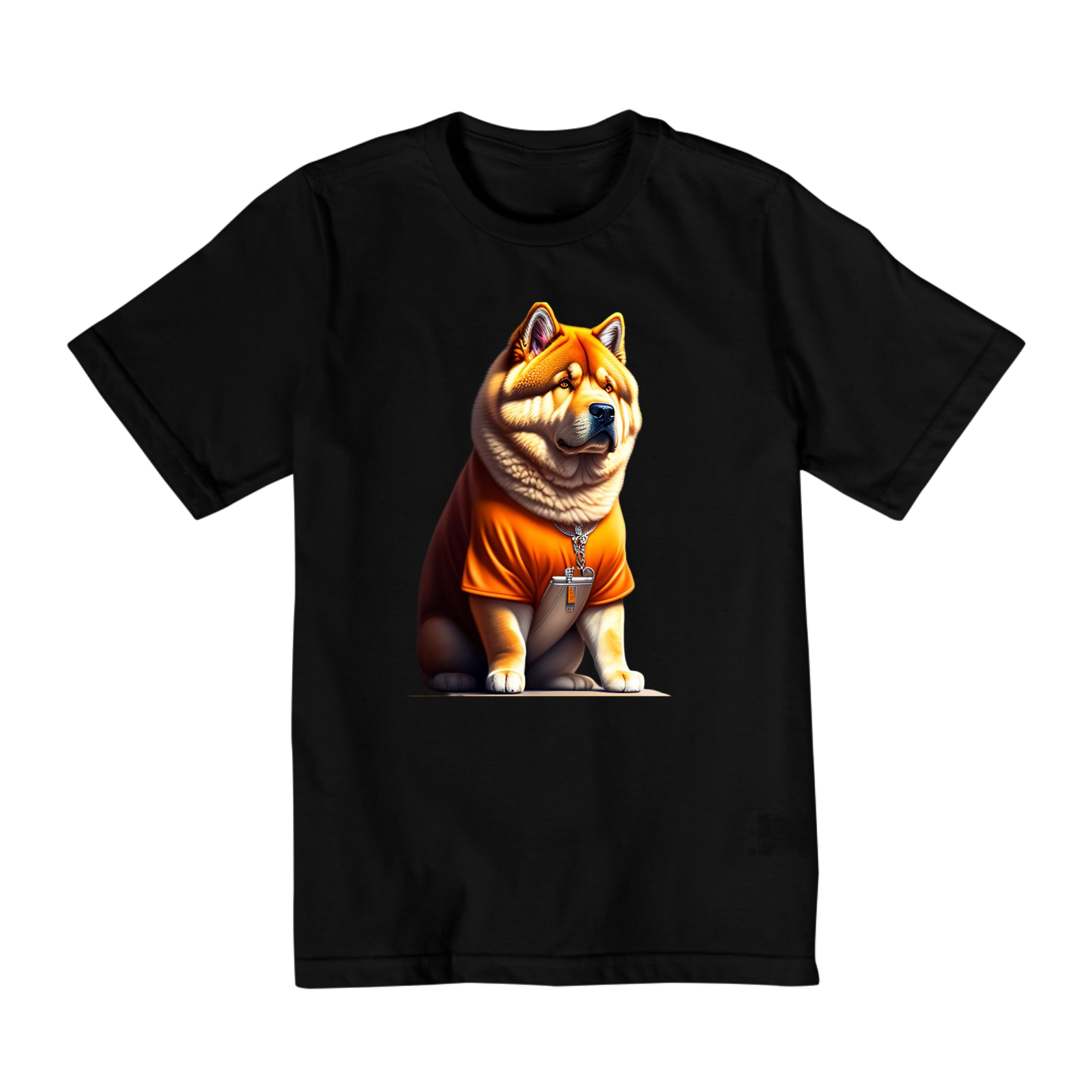 Nome do produto  Camisa Infantil Unissex 2 a 8 anos Cachorro Chow Chow