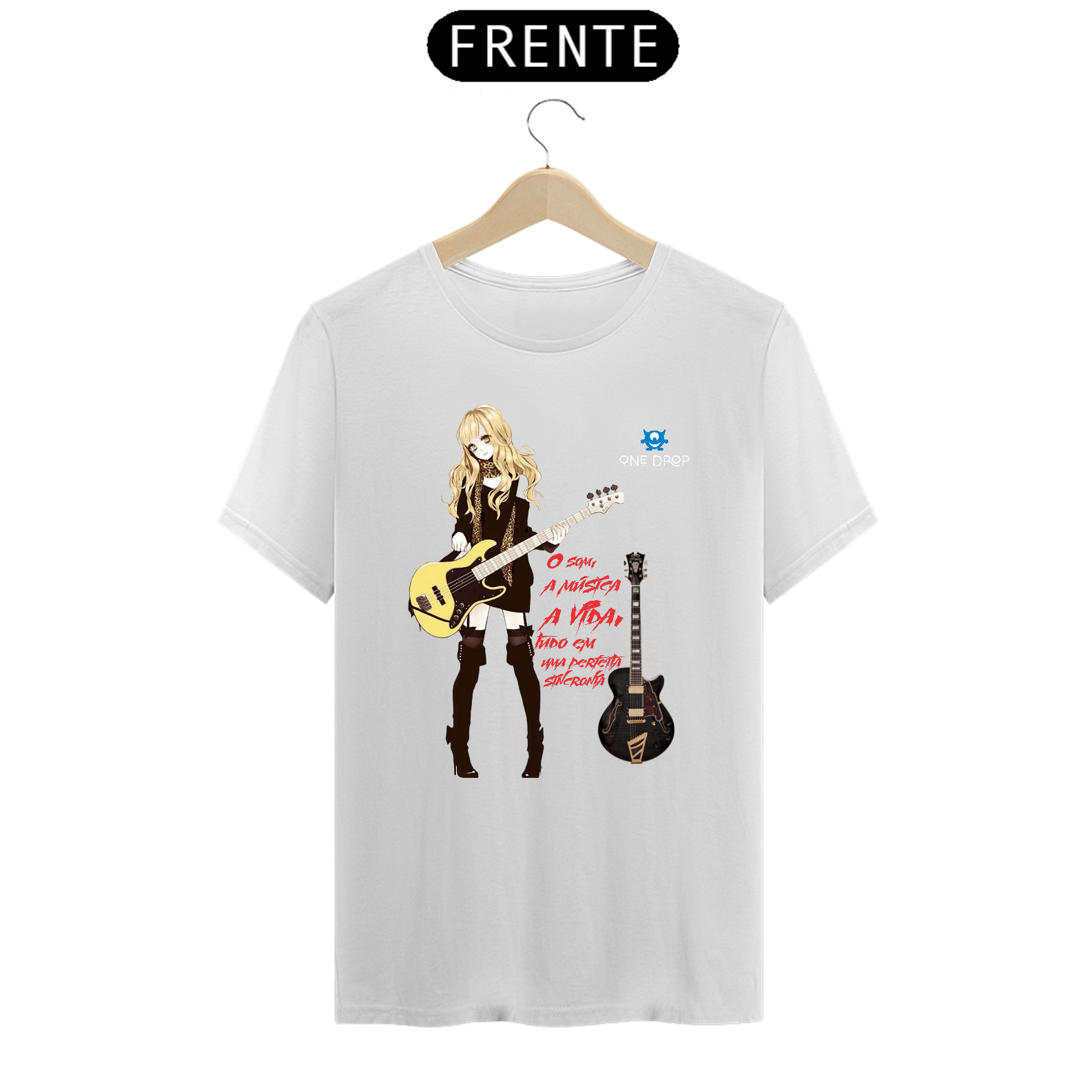T-SHIRT GIRL GUITAR