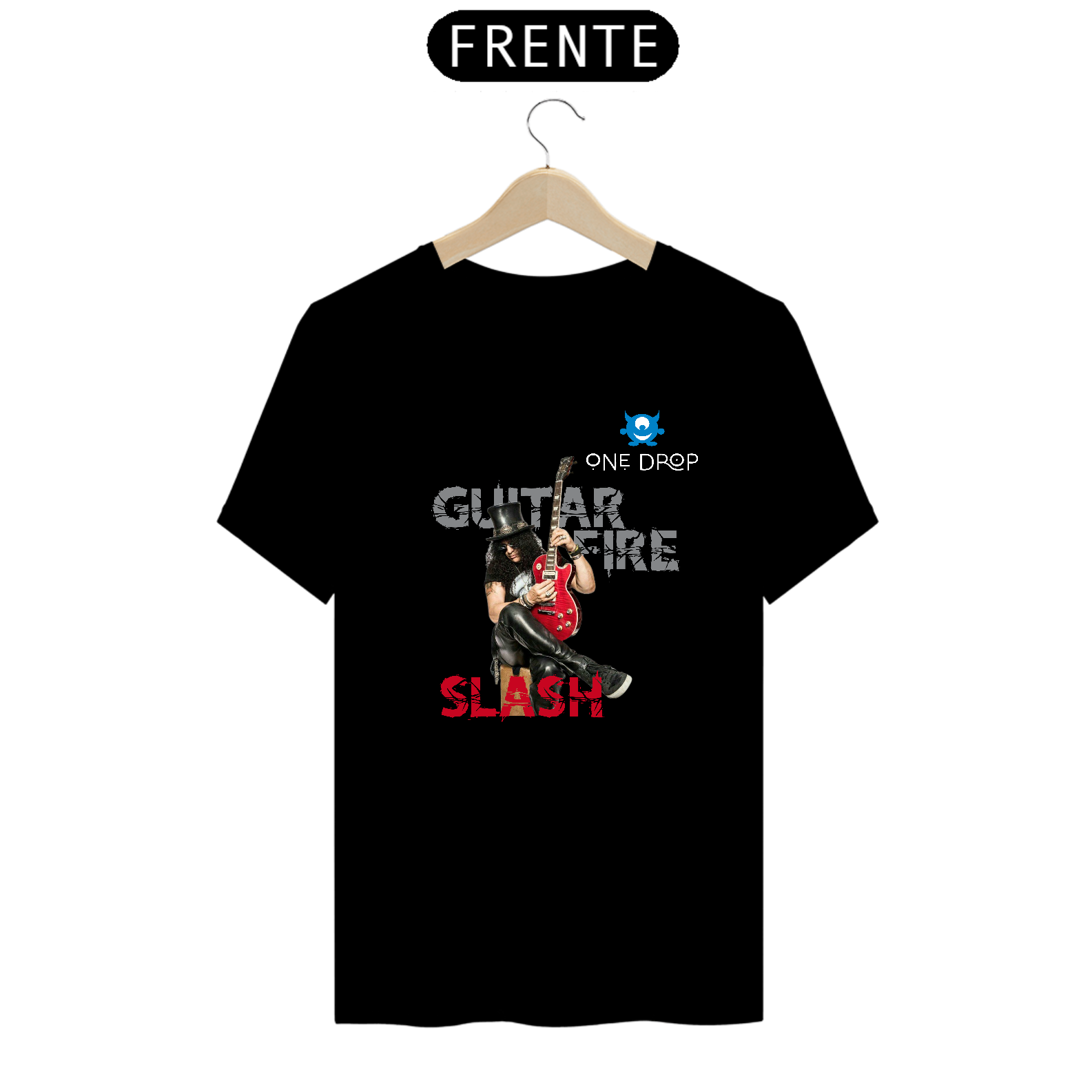 T-Shirt guitar fire