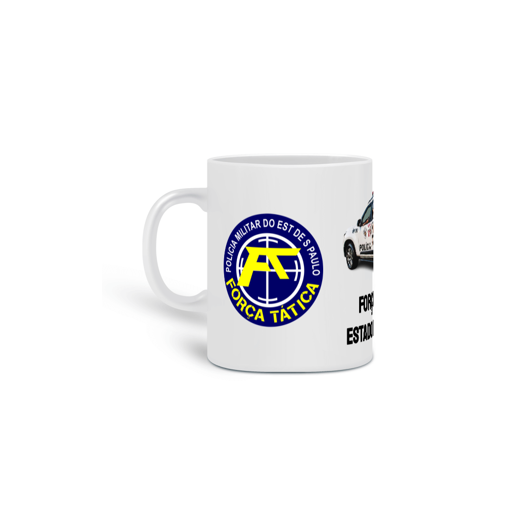 Caneca 3 Estampas Força Tática SP - Brasão/Logo
