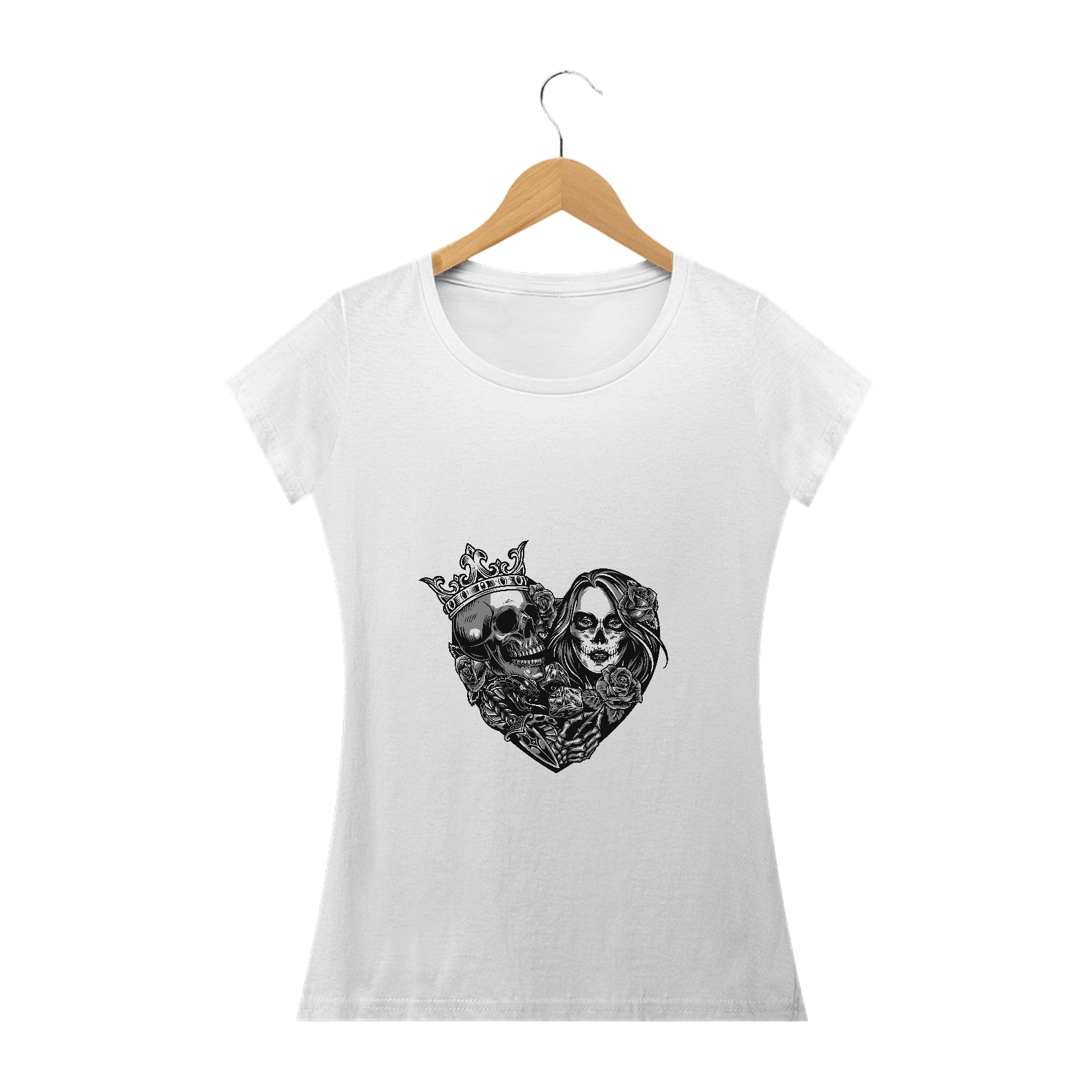 Amor Bandido (camiseta babylook branca)