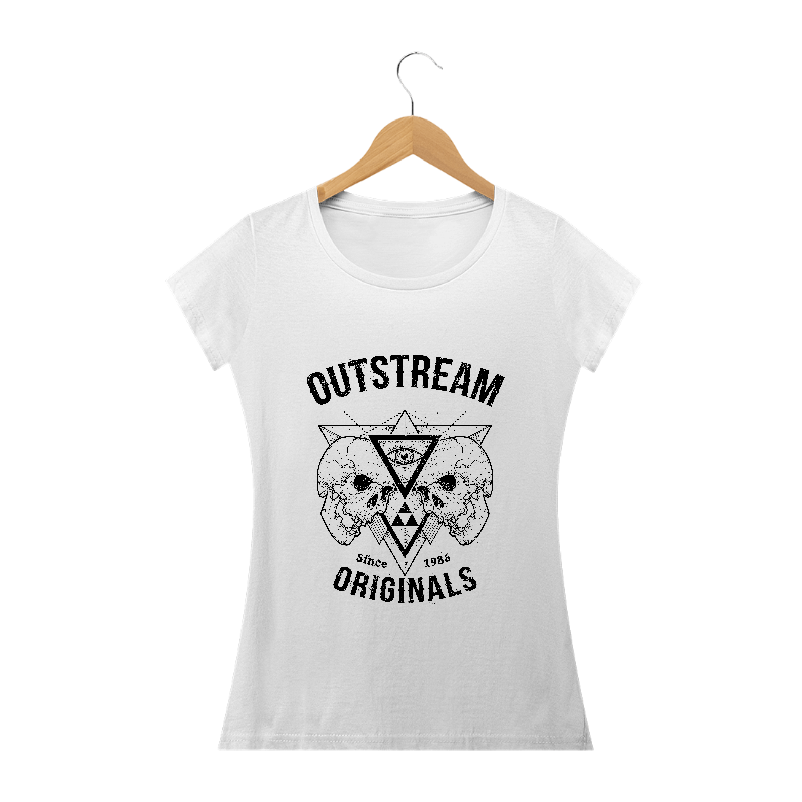 Outstream Originalds (camiseta fem. baby look branco)
