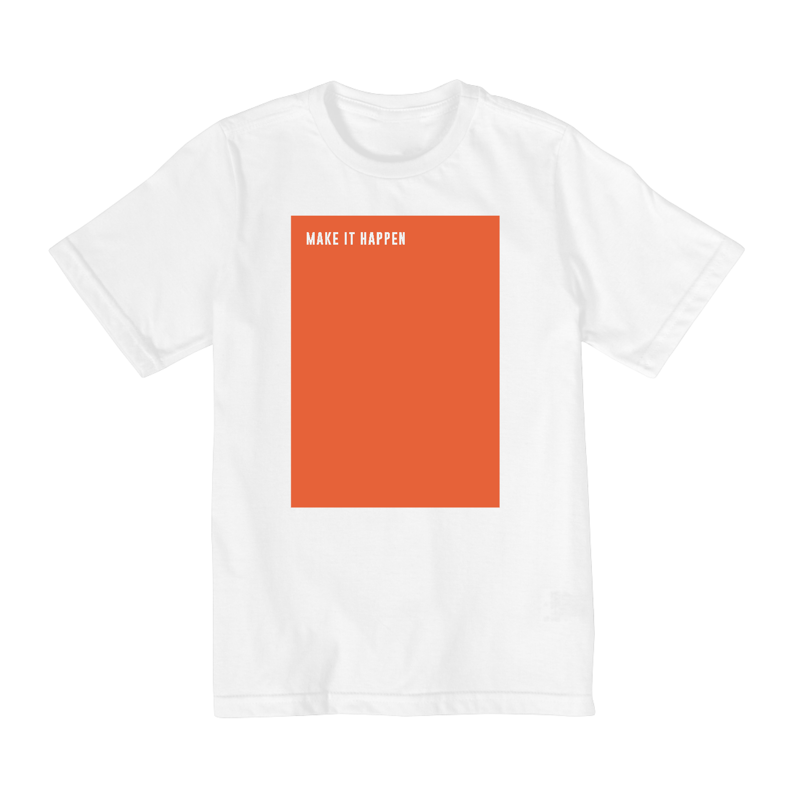 Camiseta Branca Infantil (10 a 14) estampa Pantonne:  Coral Pastel (edição 1)