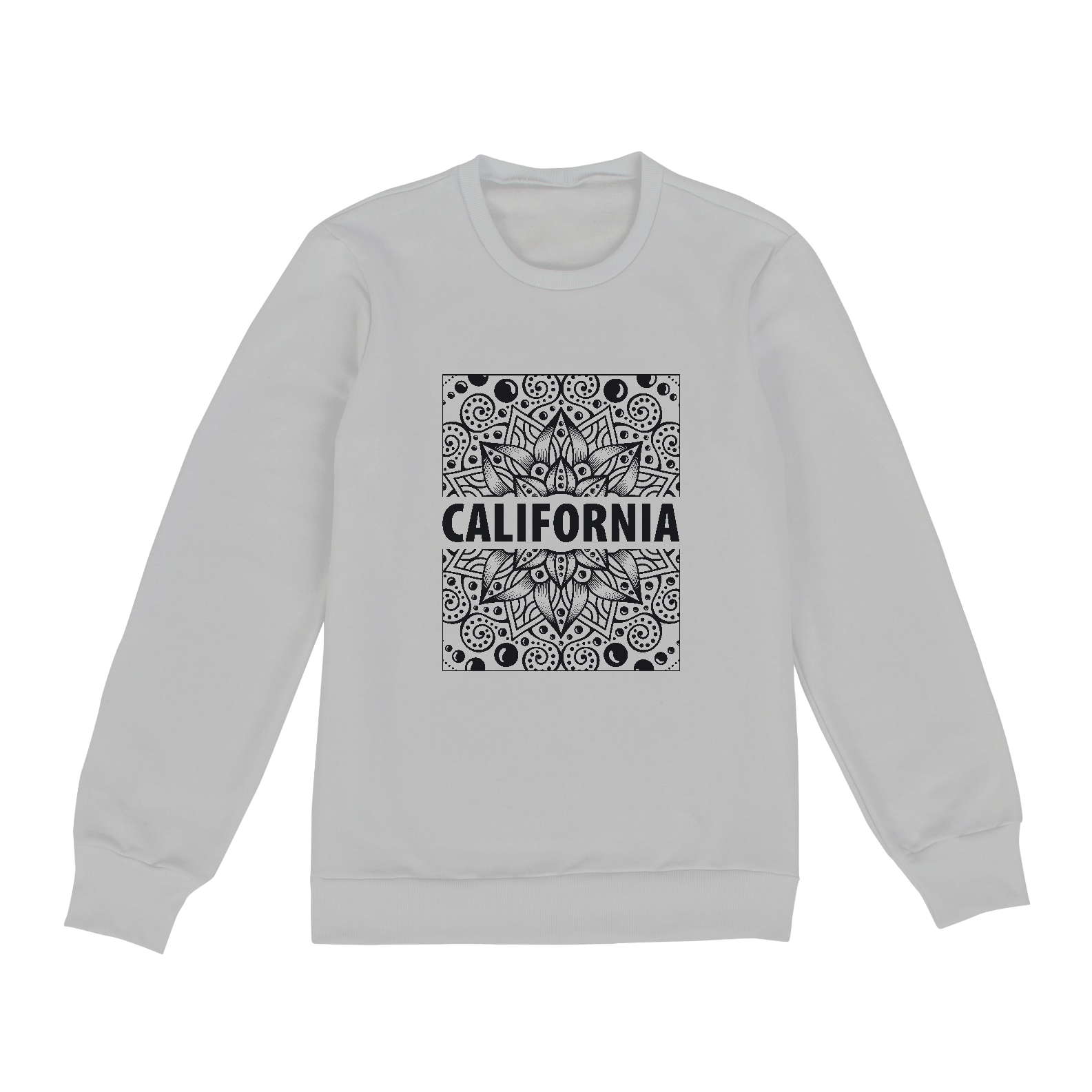 California estampa simétrica (moletom fechado unissex)