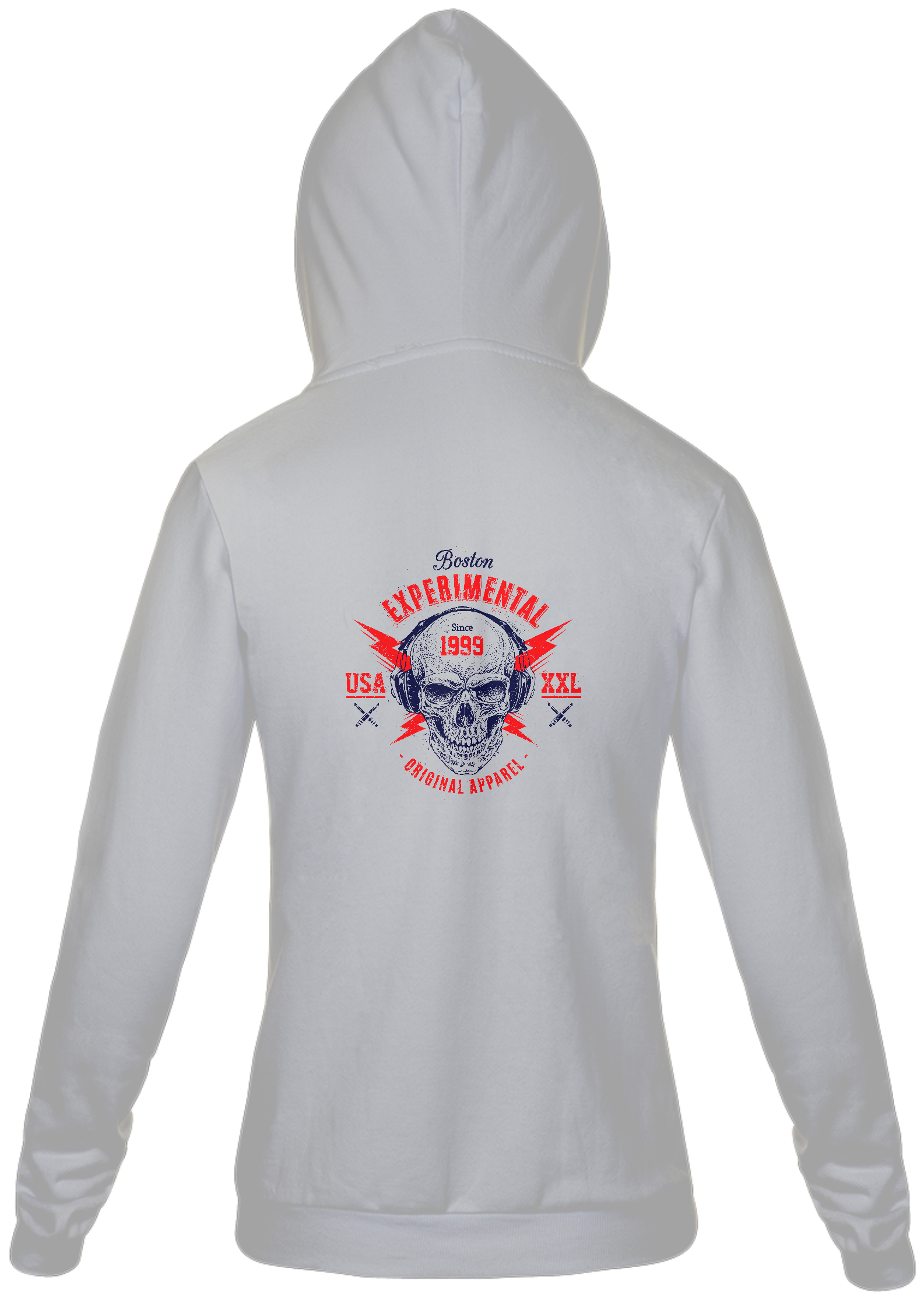 Experimental (moletom com ziper unisex branco ou cinza)