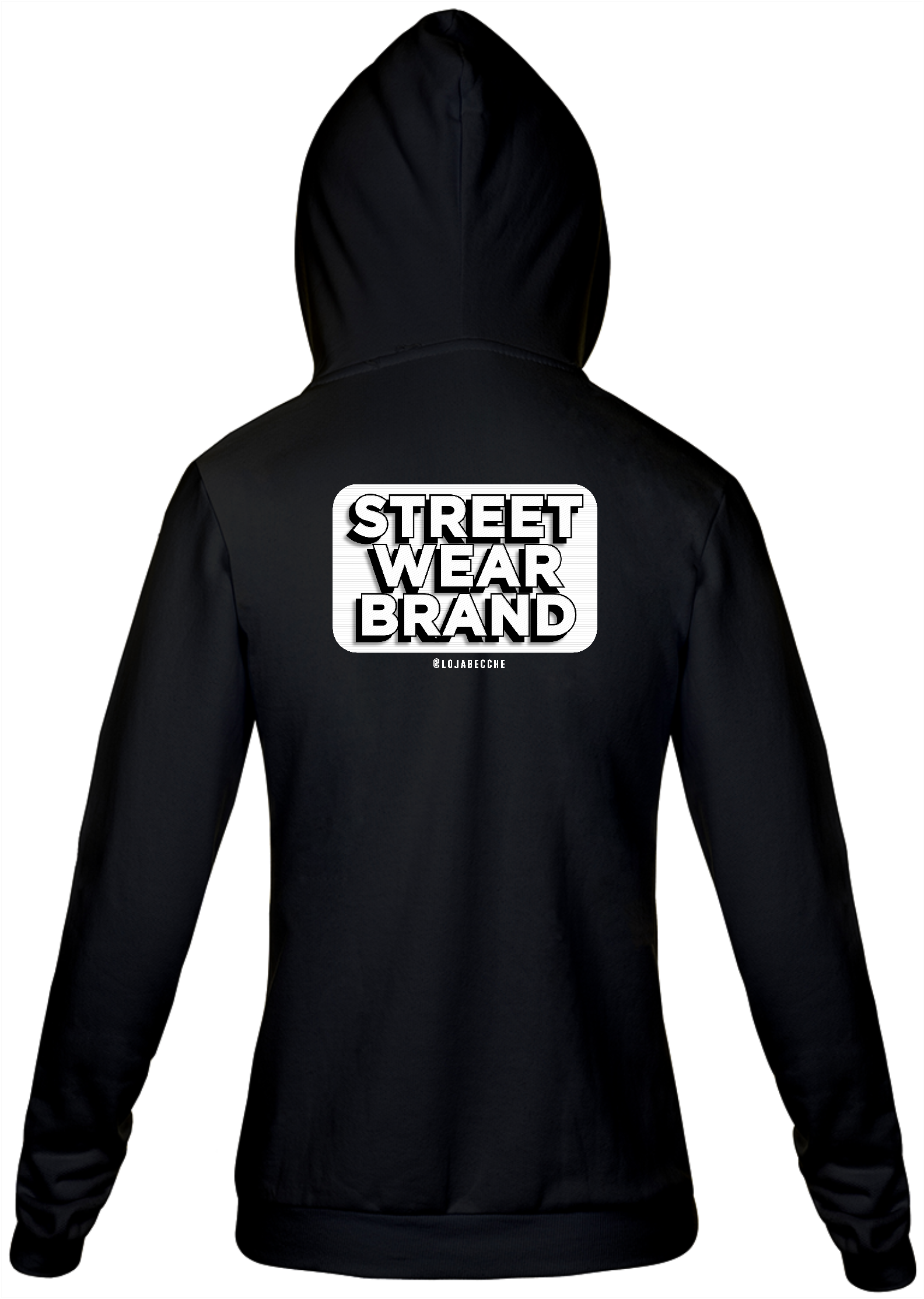 Moletom com ziper (preto) | StreetWear Brand