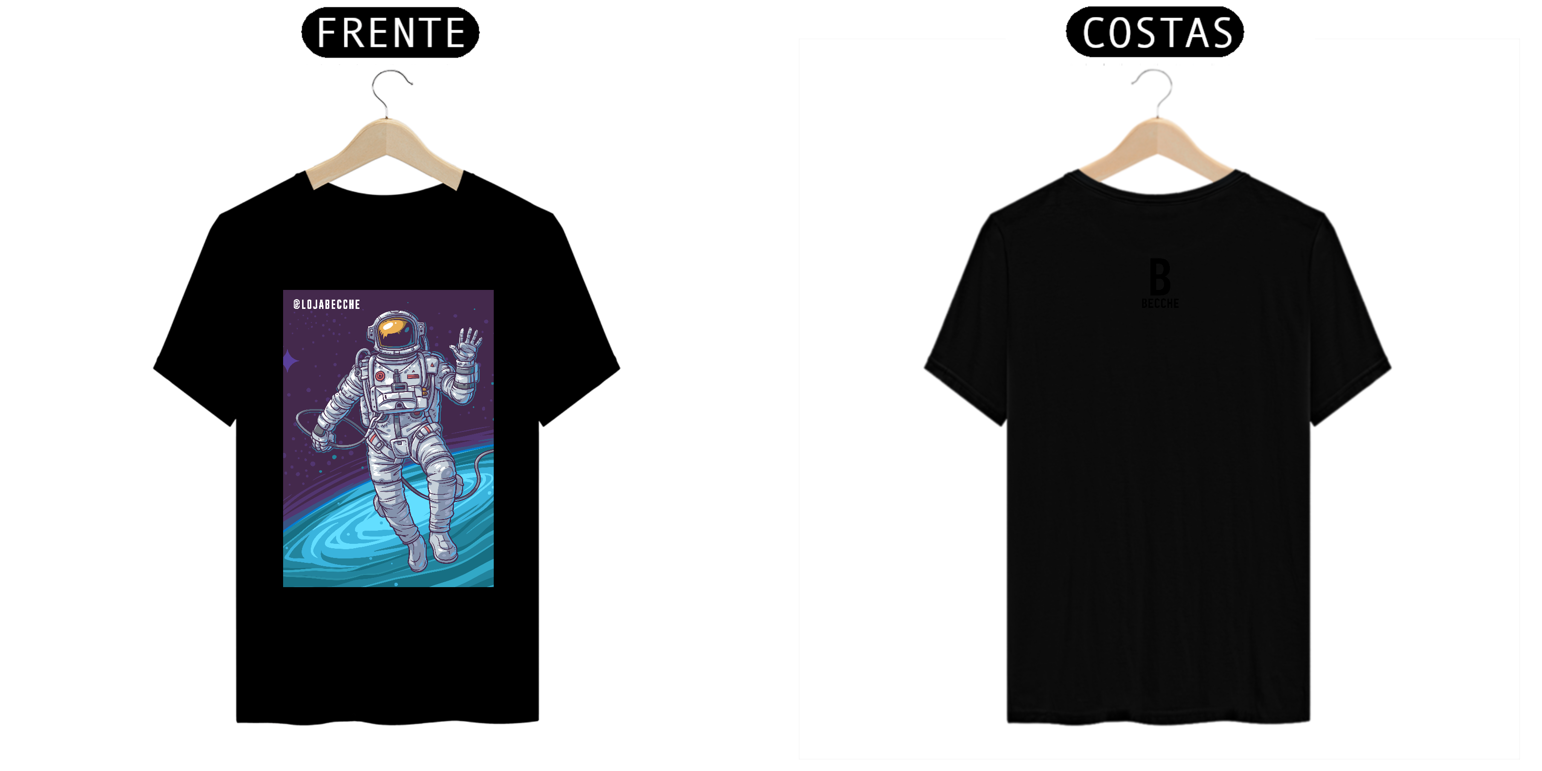 Camiseta (preto ou branco) | AstroNauta