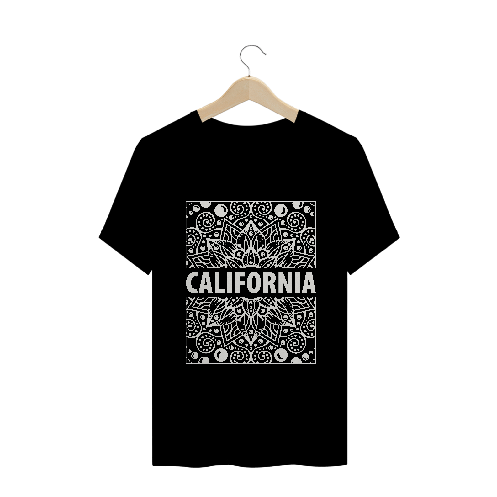 California Estampa Simétrica (camiseta preta)