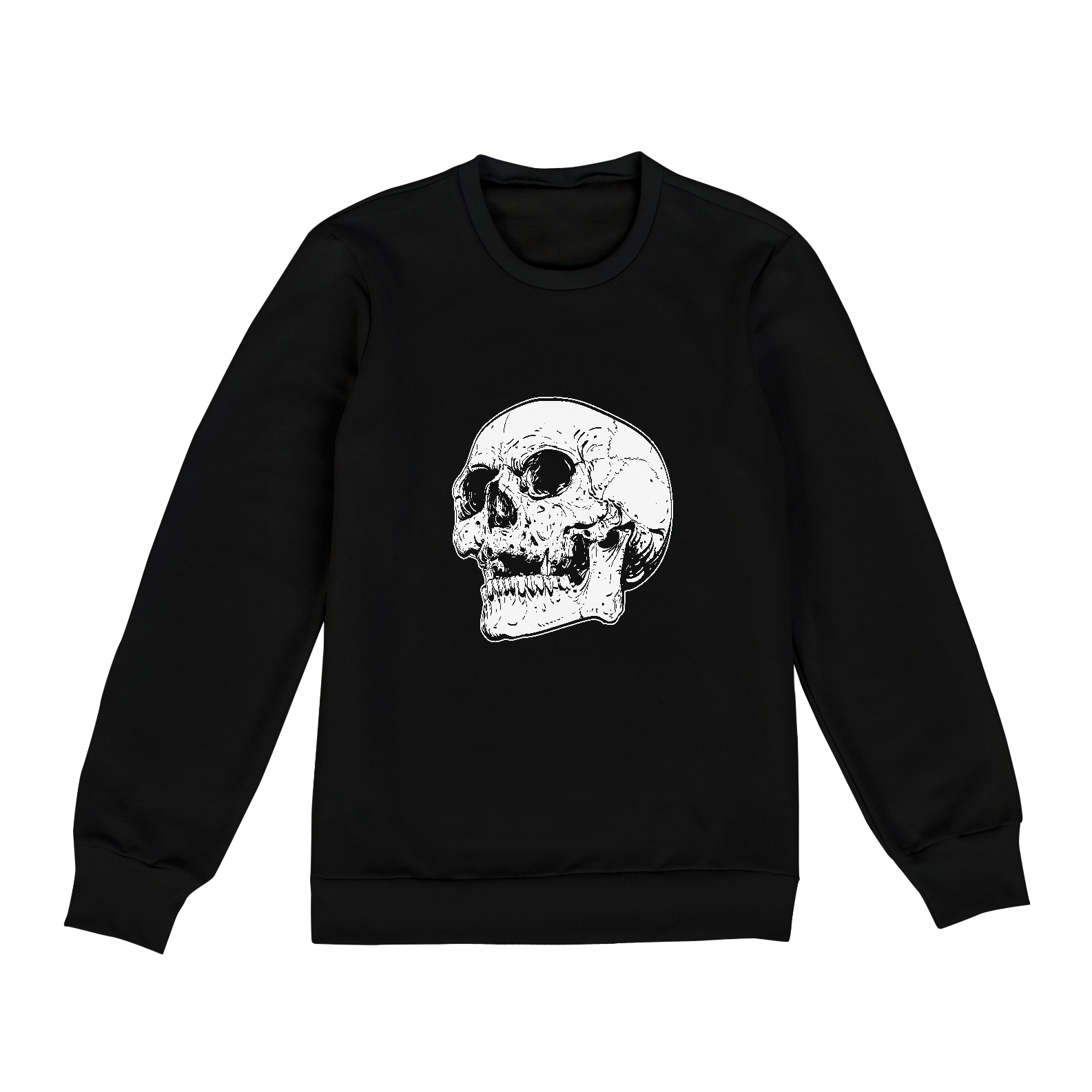 Calavera (moletom fechado unissex preto ou cinza)