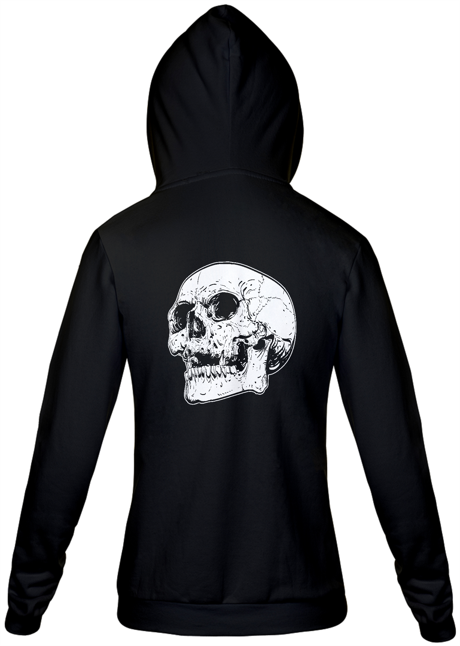 Calavera (moletom c/ziper unissex preto ou cinza)