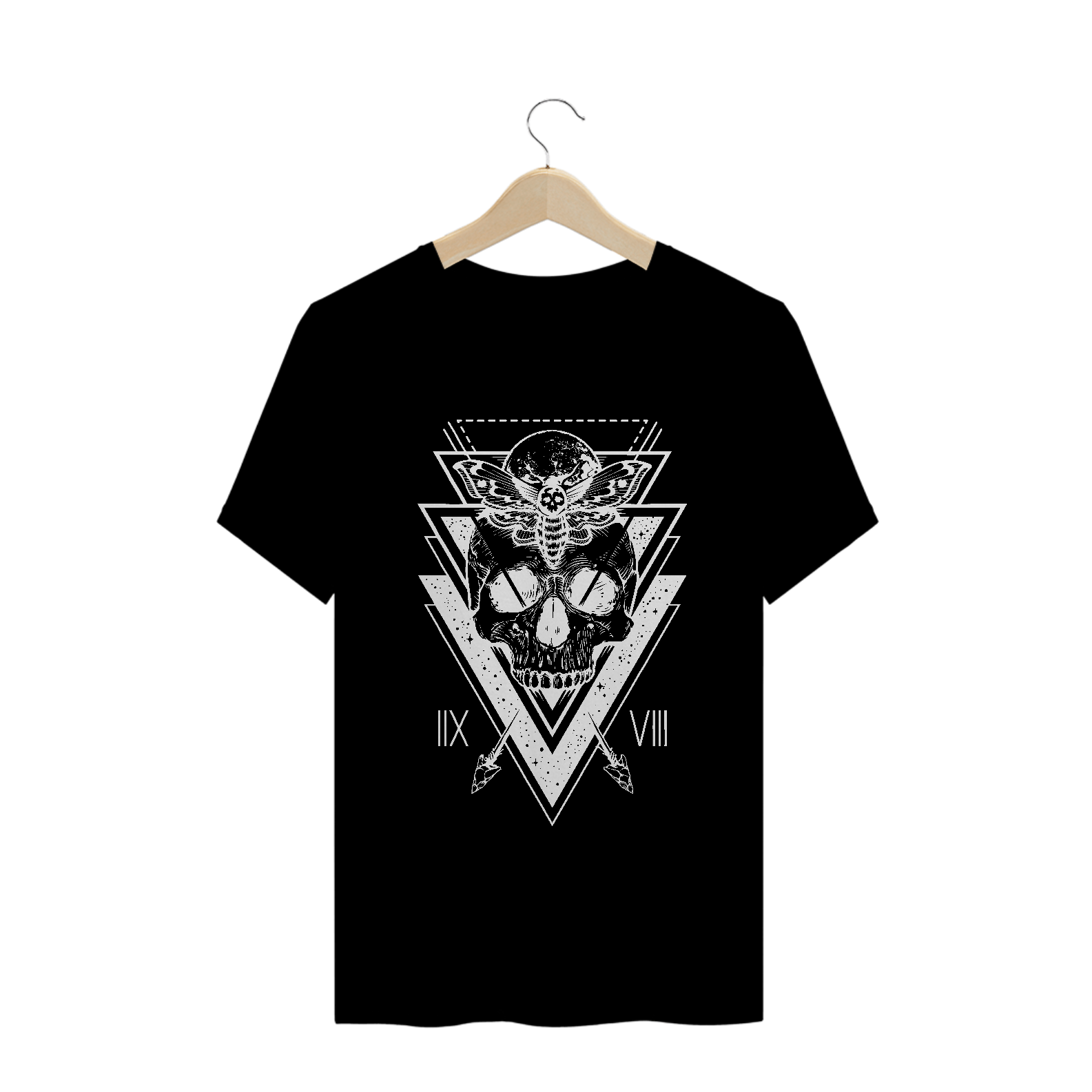 Skull Triangles (camiseta preta)