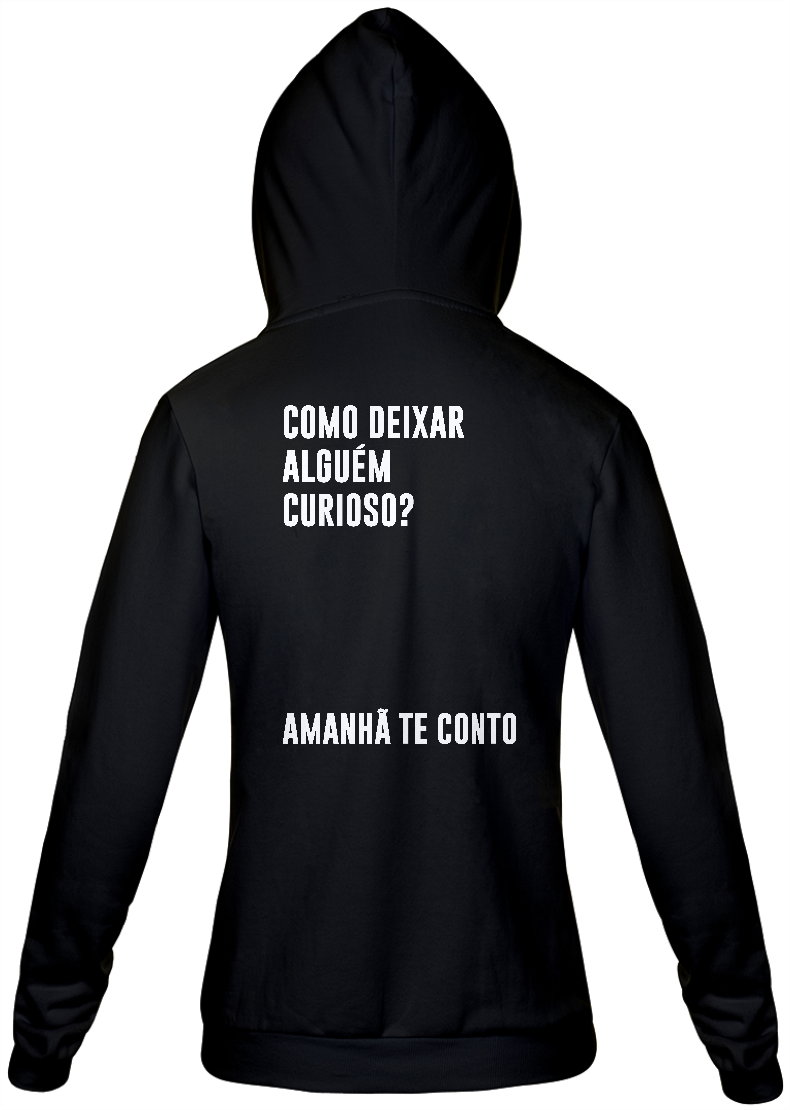 Como deixar alguém curioso? (moletom unisex preto)