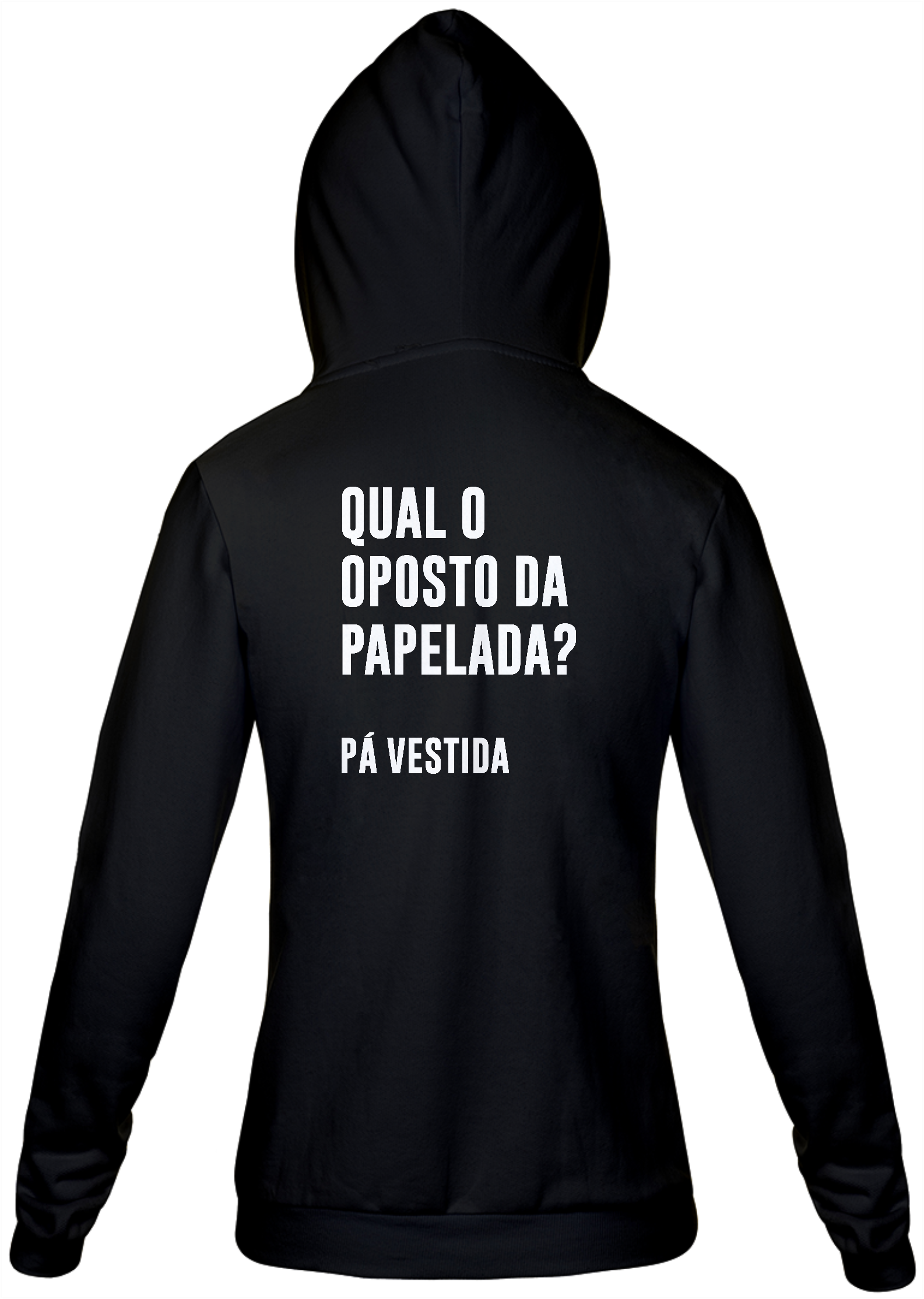 Oposto da papelada (moletom preto com ziper)