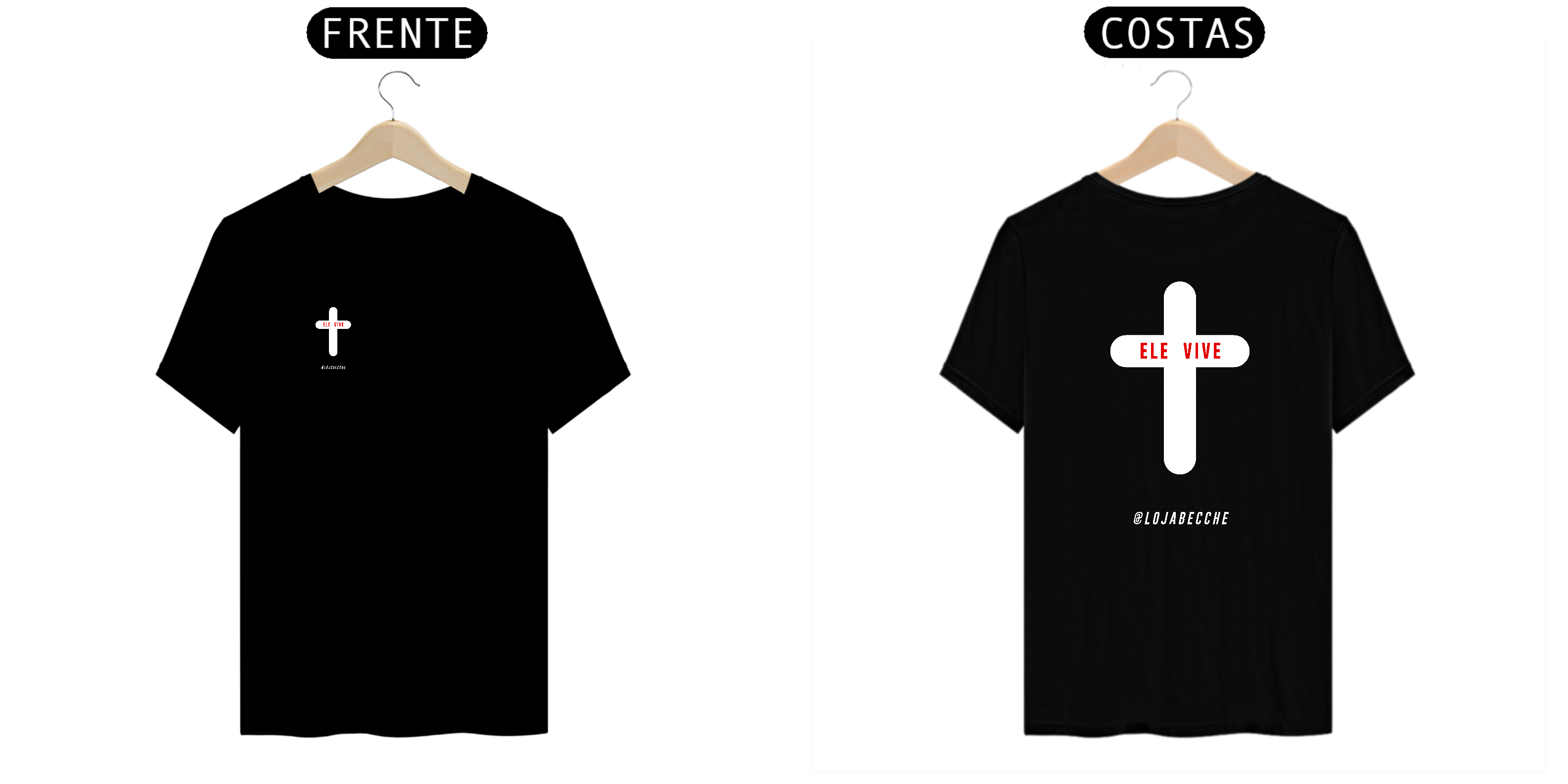 Ele vive | Cruz | Camiseta Black 