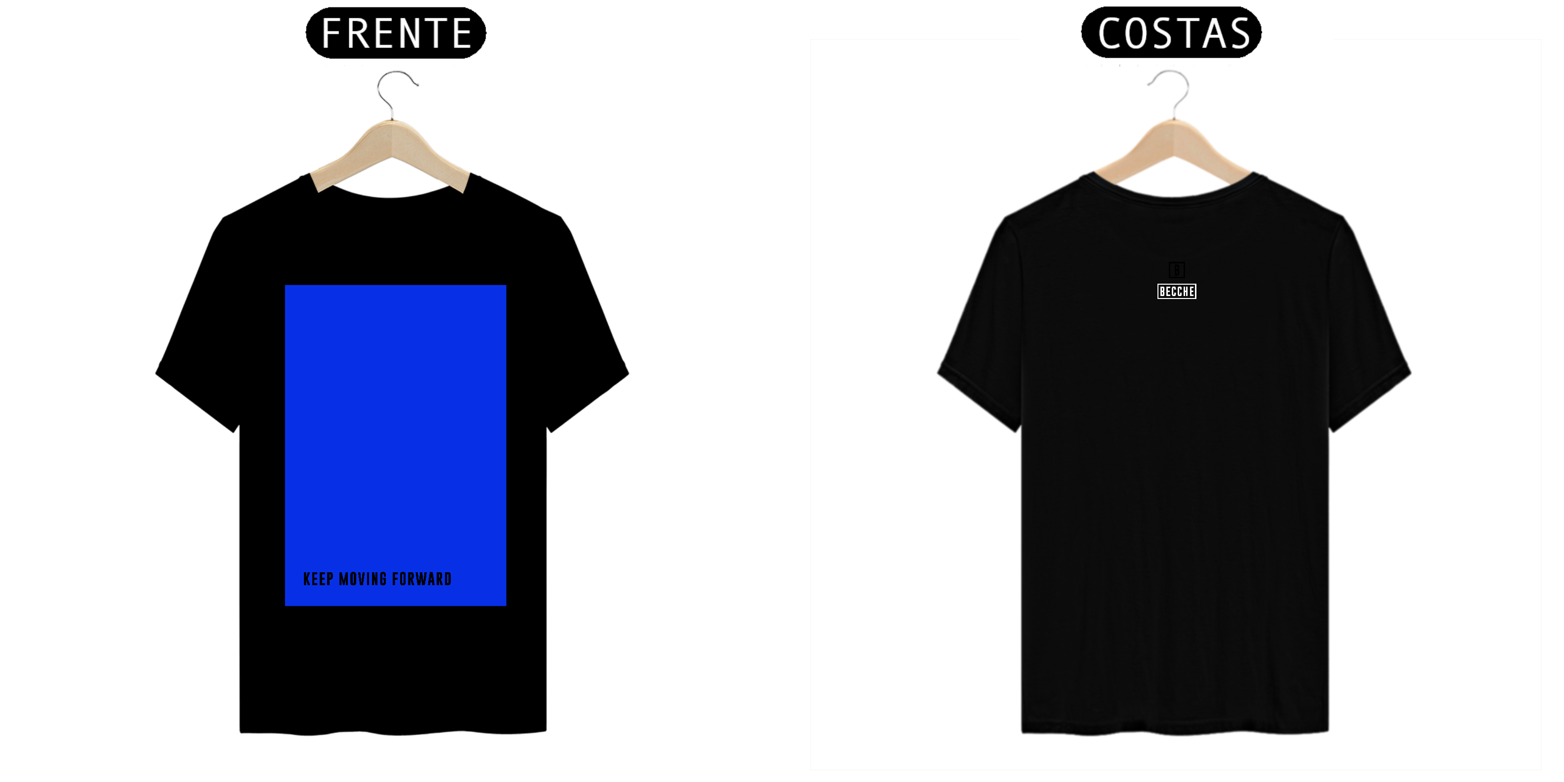 Camiseta cor Pantonne:  Azul  (edição 1)  |  Frase: Keep Moving Forward