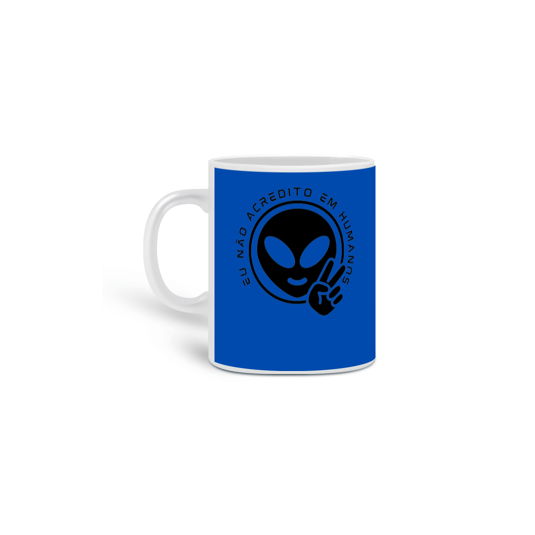 Nome do produto: Caneca Alien PAZ & AMOR