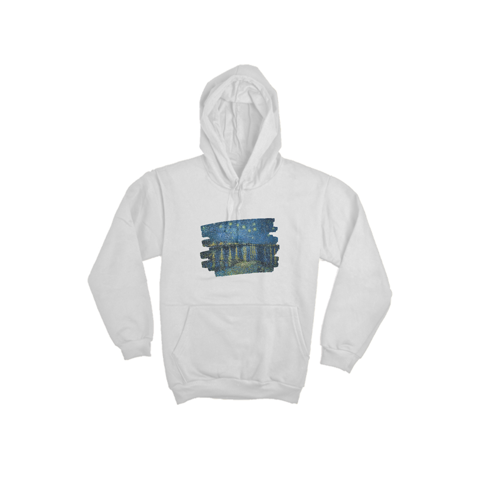 Moletom Unissex -  Arte Noite Estrelada Sobre o Ródano de Van Gogh