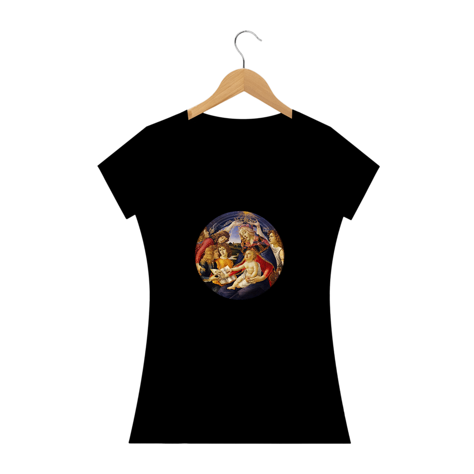 Camiseta feminina - Arte A Madona do Magnificat de Botticelli