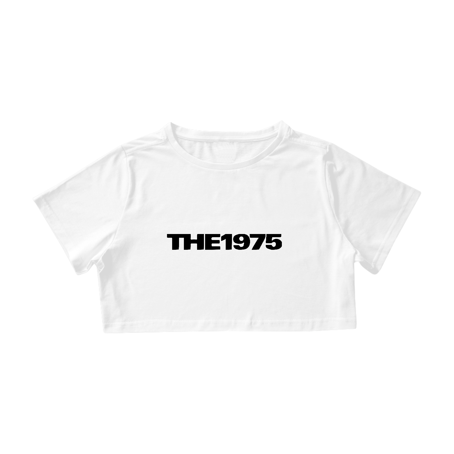 Camiseta Cropped The 1975 - Logo Branca