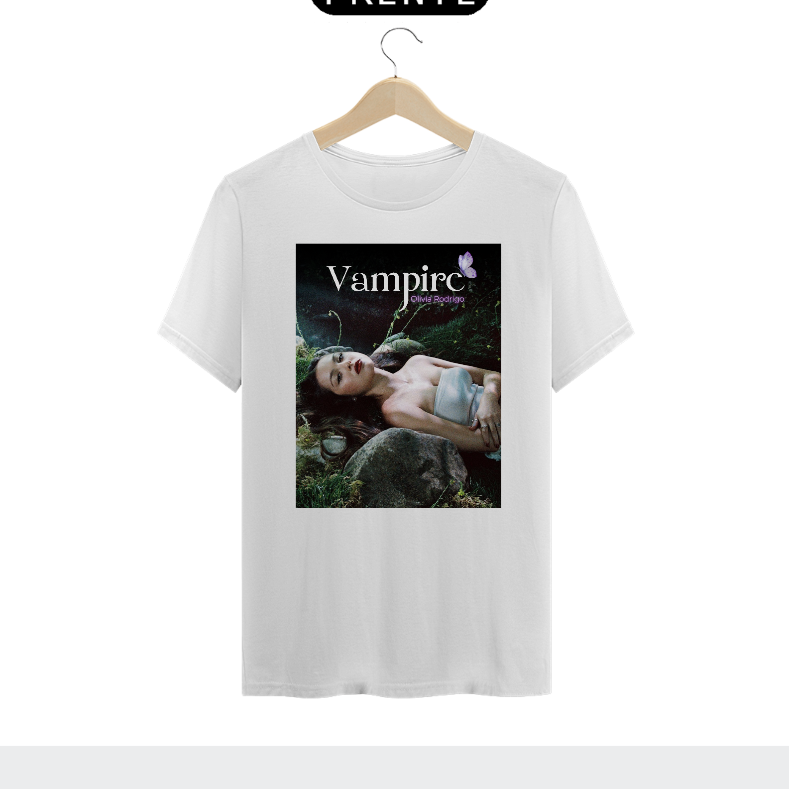 Camiseta Olivia Rodrigo - Vampire (Frente única)