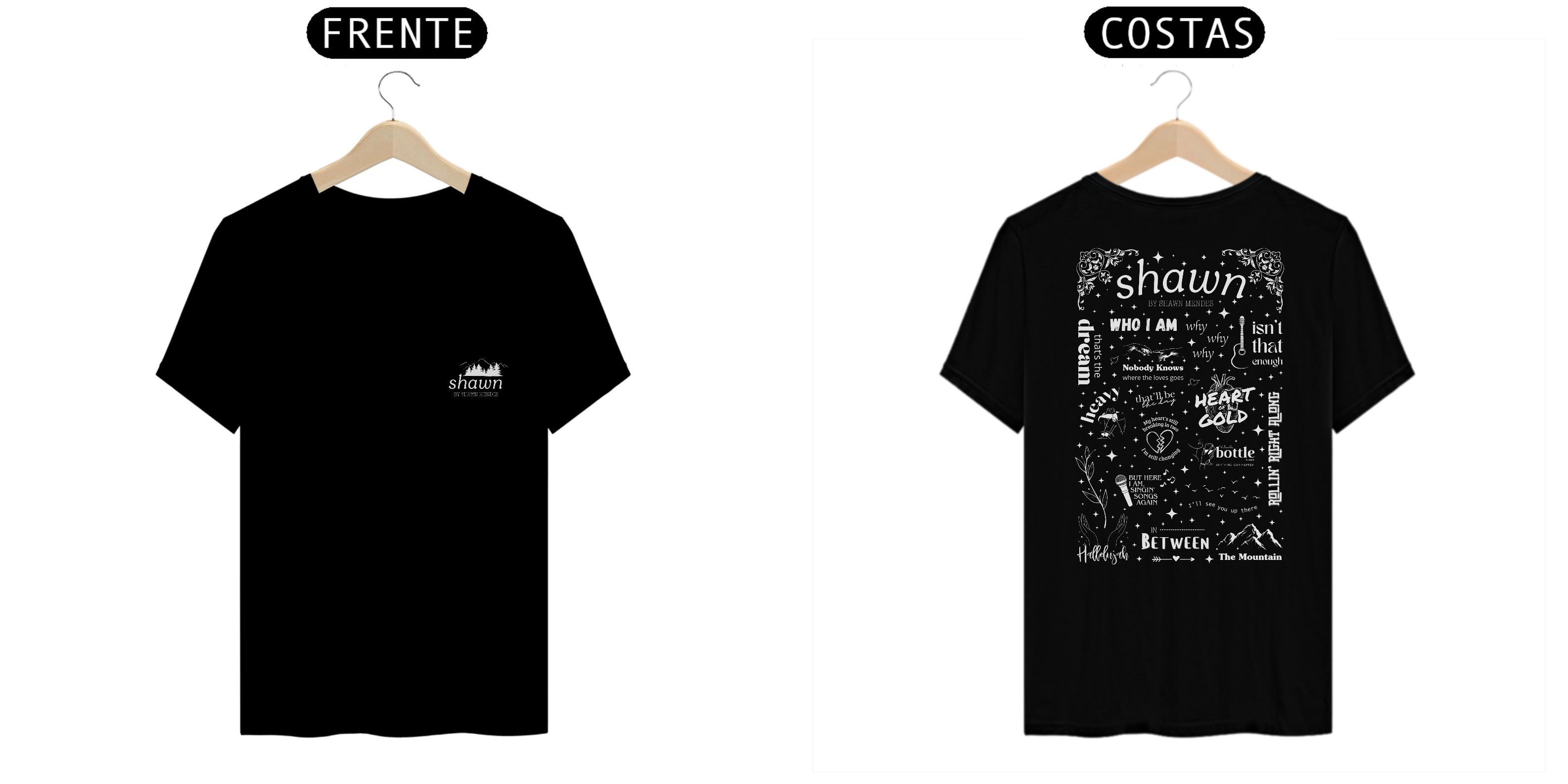 Camiseta Shawn Mendes - Álbum Shawn - Versão Preta