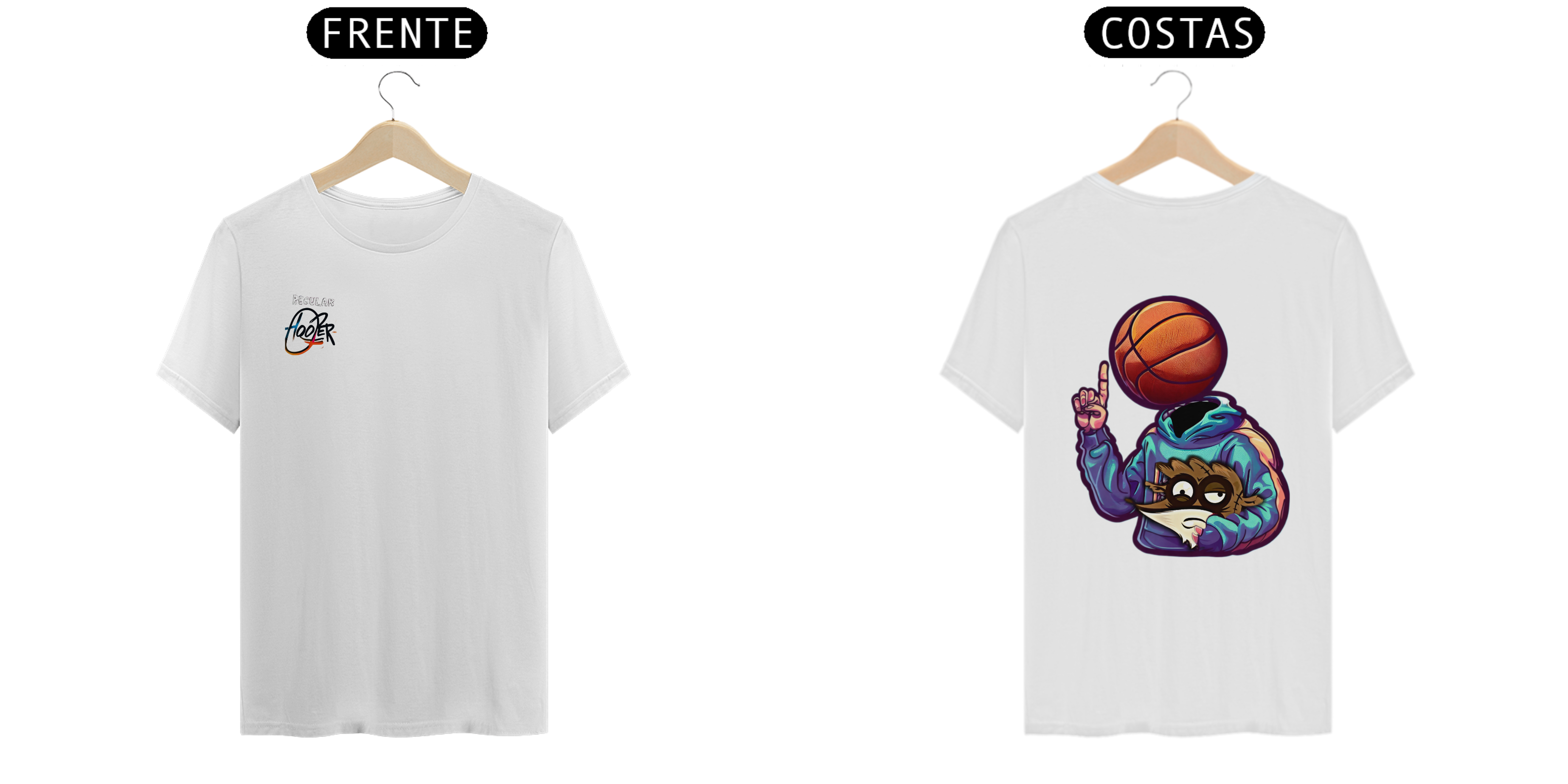 Camisa branca estampada 