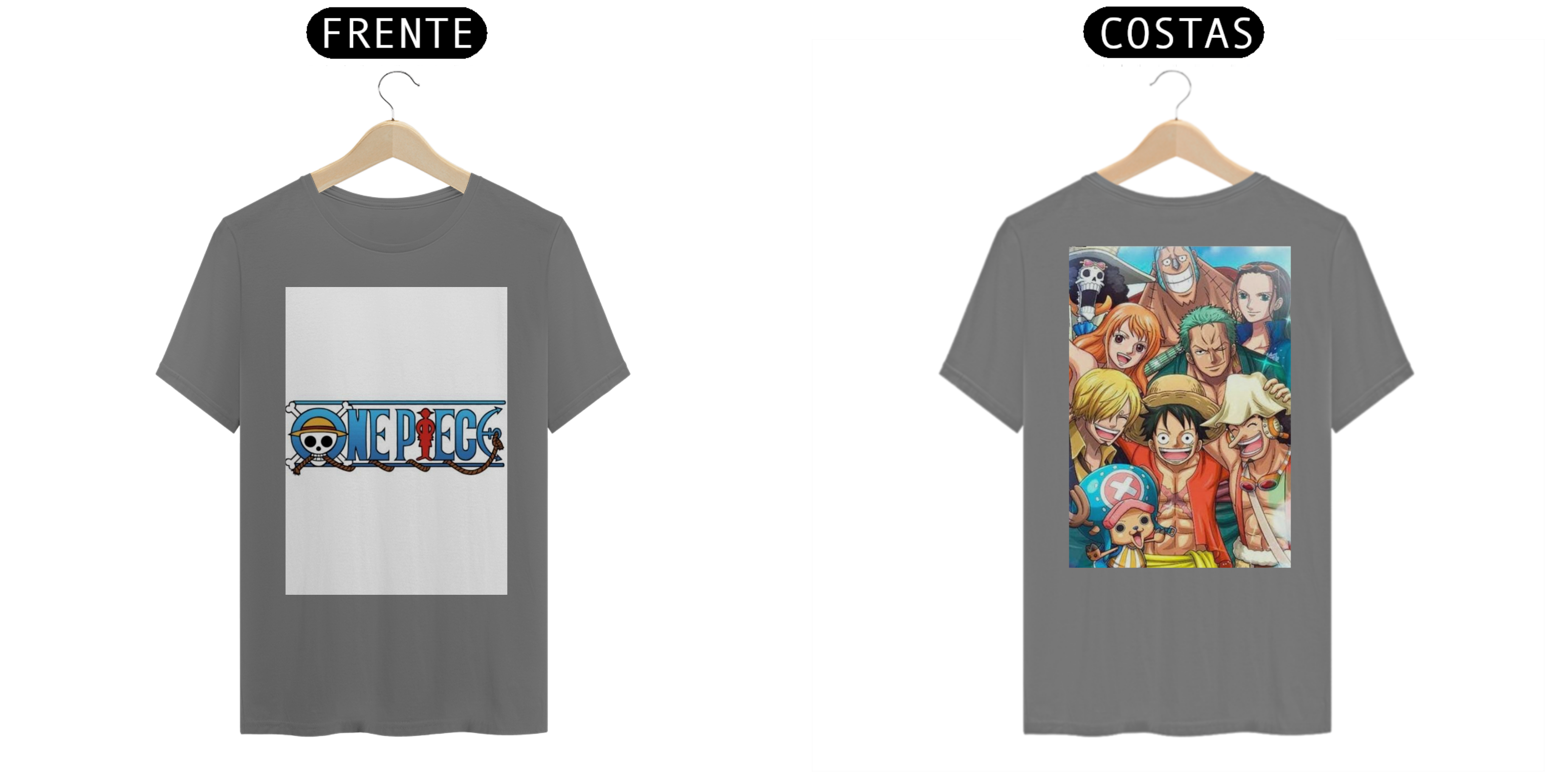 Nome do produto  camisa one piece Bando do chapéu de Palha