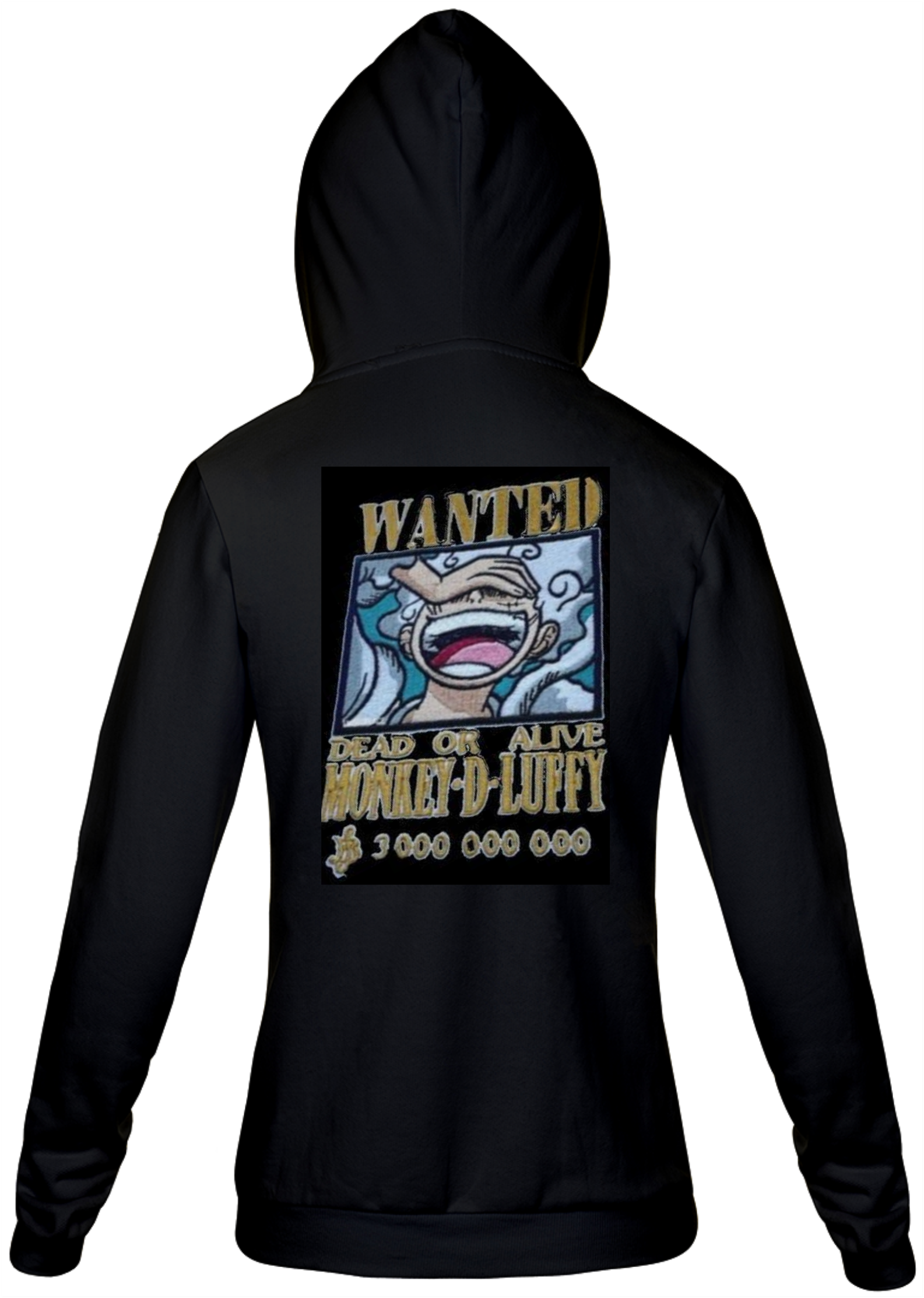 Nome do produto: Moleton One Piece Procurado Vivo ou Morto Monkey D Luffy : Preto