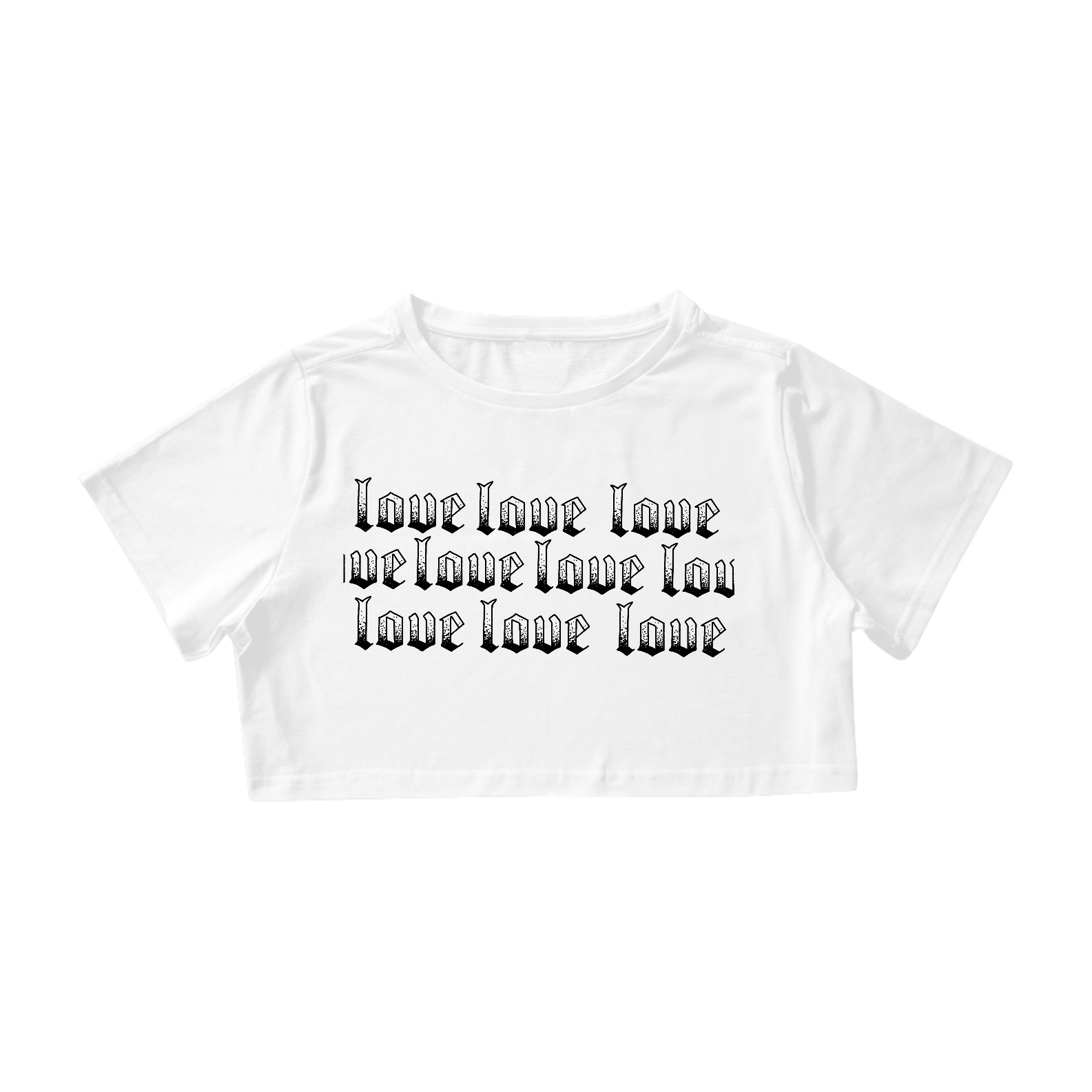 Camiseta Cropped Aesthetic Love