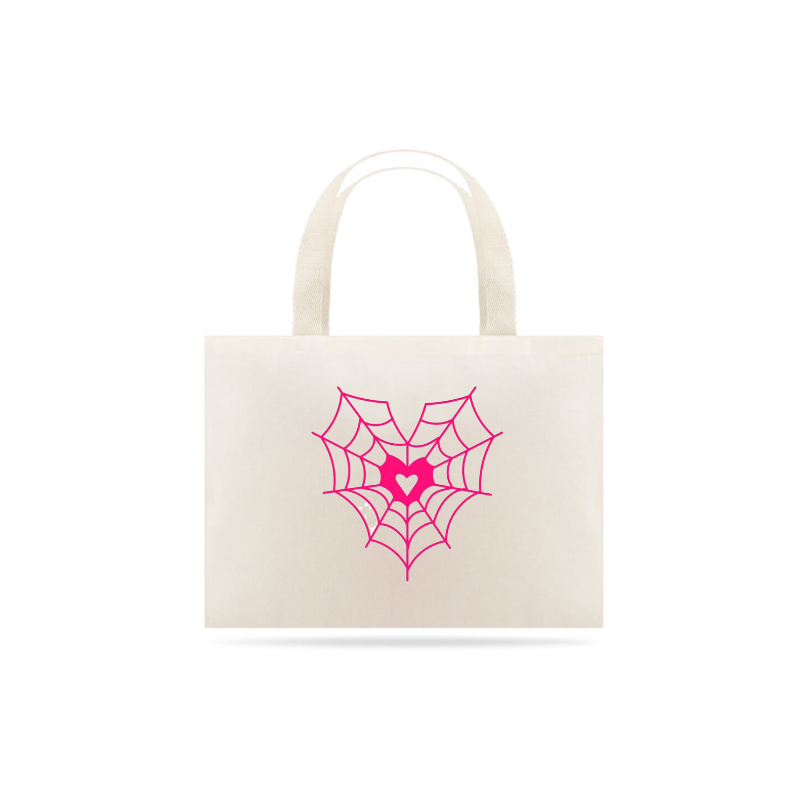 Sacola Ecobag SpiderMan Teia Heart Pink