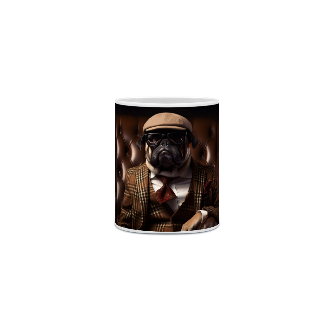 Nome do produto: Caneca Pug com Arte Digital - #Autenticidade 0023