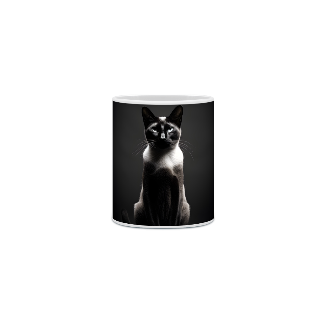Caneca Gato Siamês com Arte Digital - #Autenticidade 0010